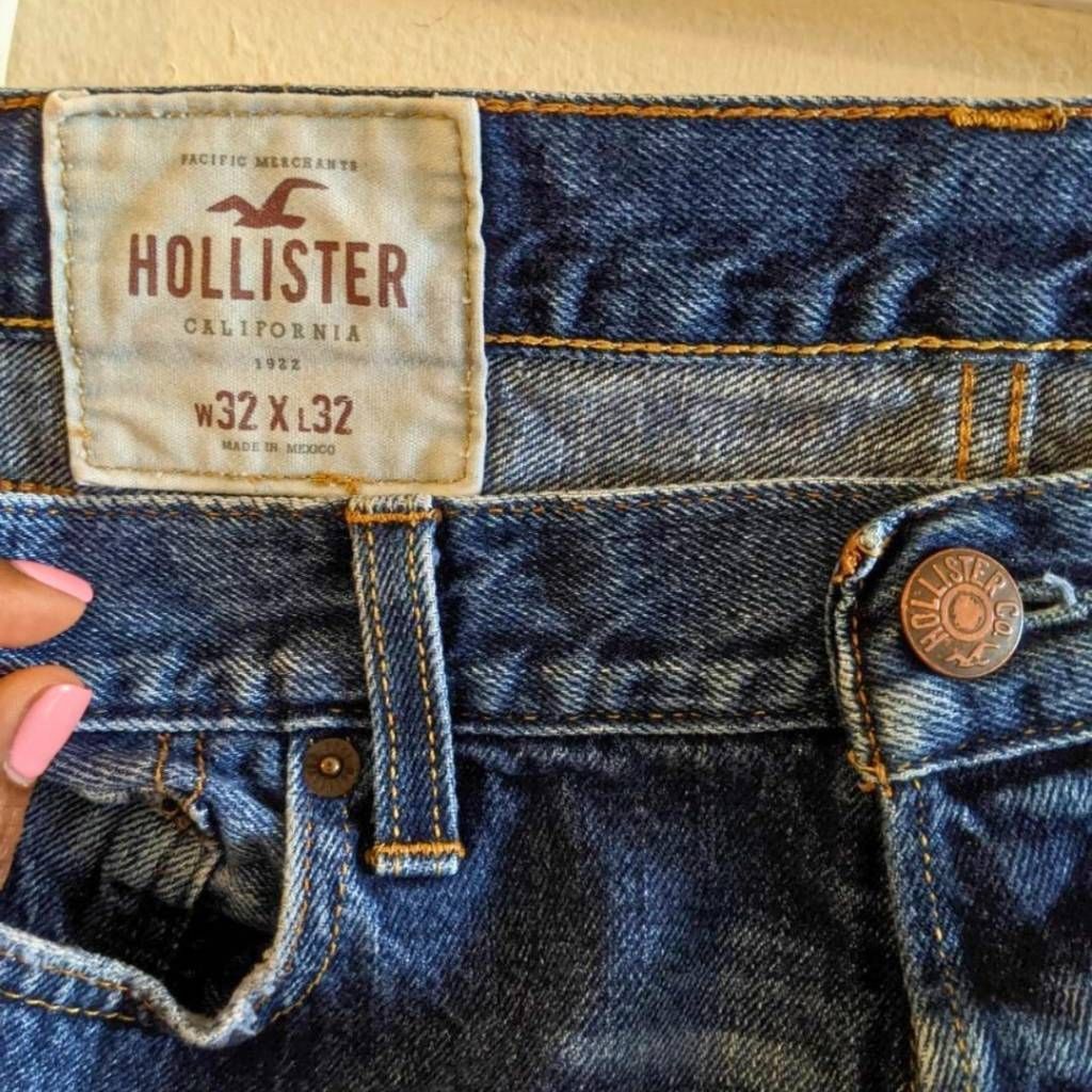 Hollister Hollister Men’s Distressed Straight Leg Jeans W32 L32 Medium Wash Button Fly Size US 32 / EU 48 - 7 Thumbnail