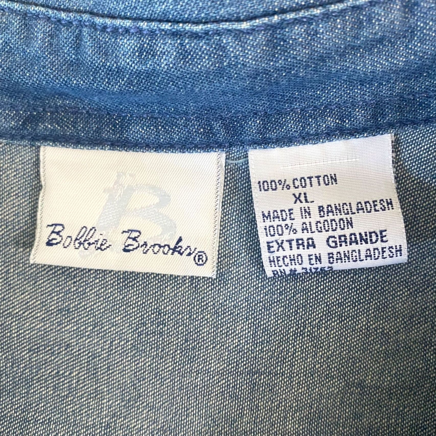Vintage VINTAGE Bobbie Brooks Denim Shirt Embroidered Floral Print Button-Up Women's XL Blue Size XL / US 12-14 / IT 48-50 - 7 Thumbnail