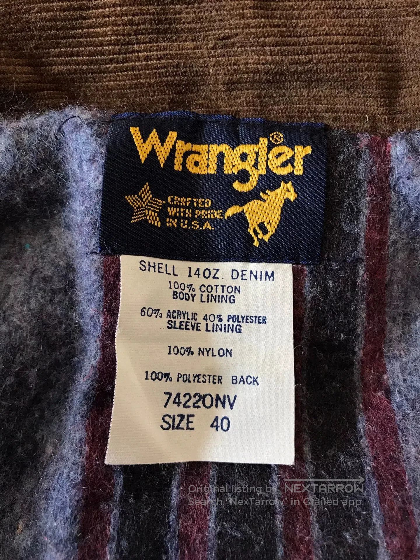 Wrangler 80s Wrangler 74220NV Western Denim Jacket. Size US XXS / EU 40 - 9 Thumbnail