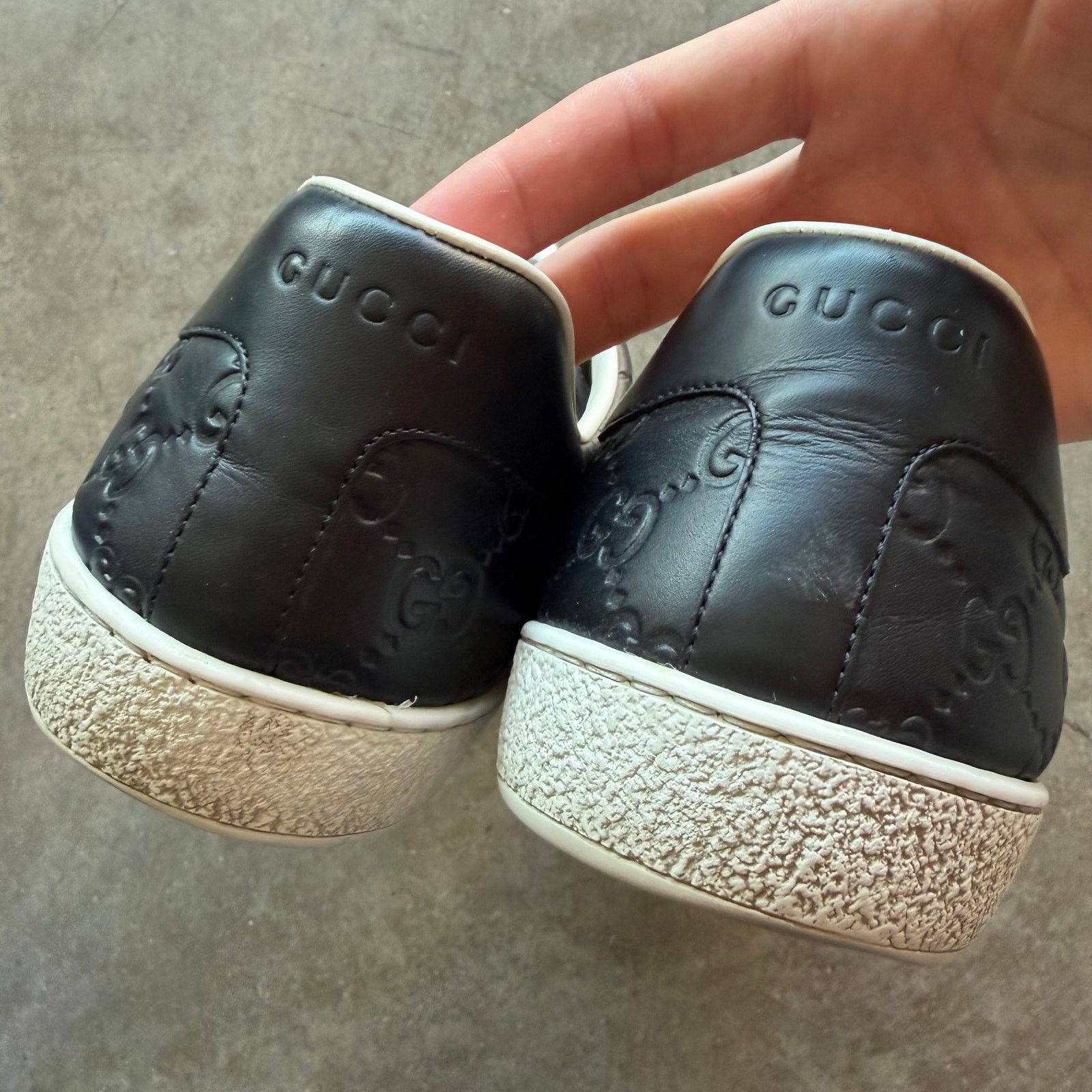 Gucci Gucci GG Ace Black Monogram Logo Sneaker Size US 10 / EU 43 - 8 Thumbnail