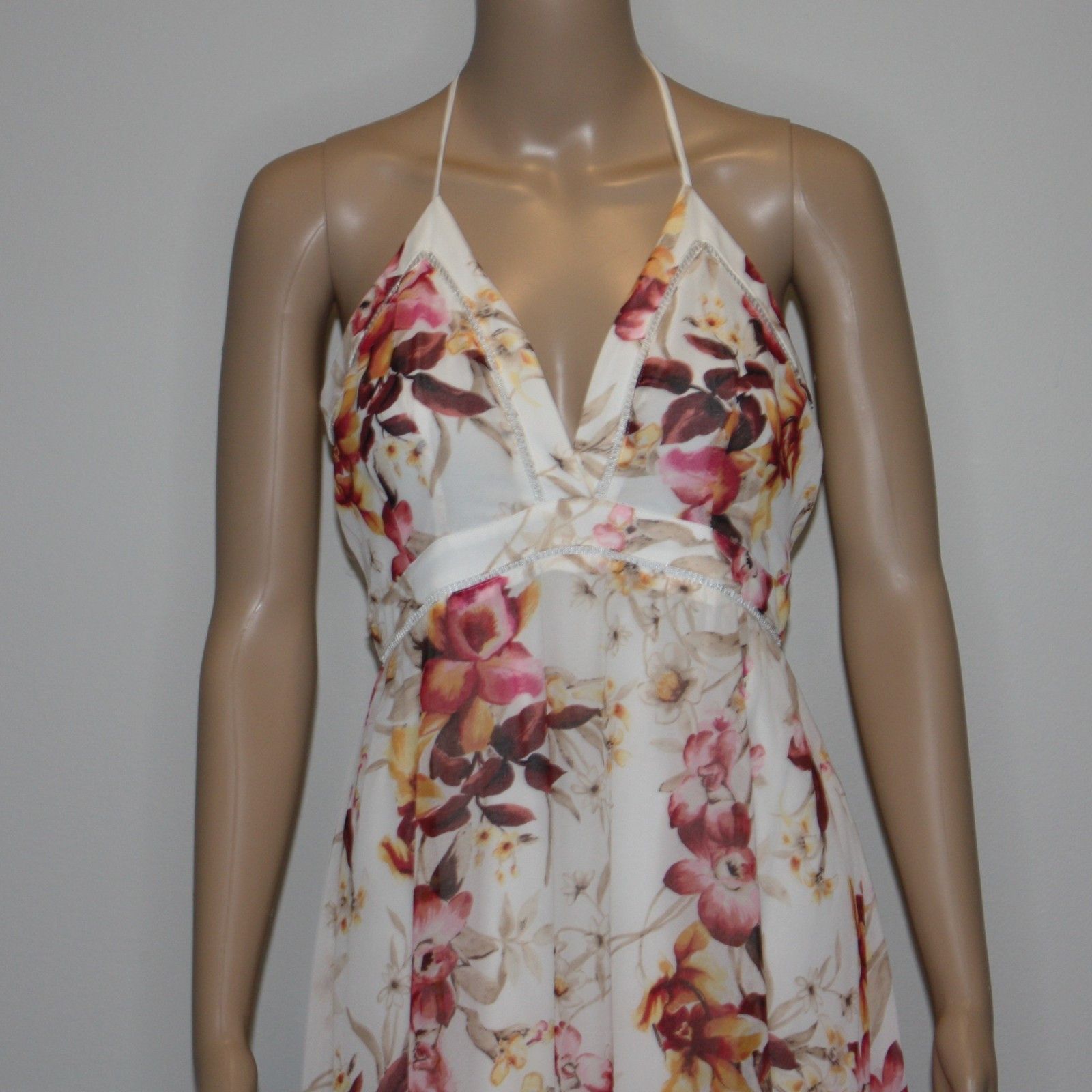 White House Black Market Halter Floral High-low Maxi Dress in size US 8 NWT $160 Size M / US 6-8 / IT 42-44 - 3 Thumbnail