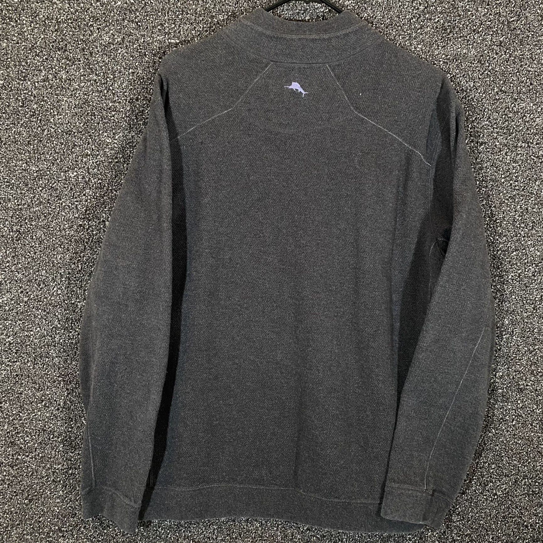 Tommy Bahama TOMMY BAHAMA Pullover Mens Large Gray Quarter 1/4 Zip Sweater Golf Casual Preppy Size US L / EU 52-54 / 3 - 6 Thumbnail