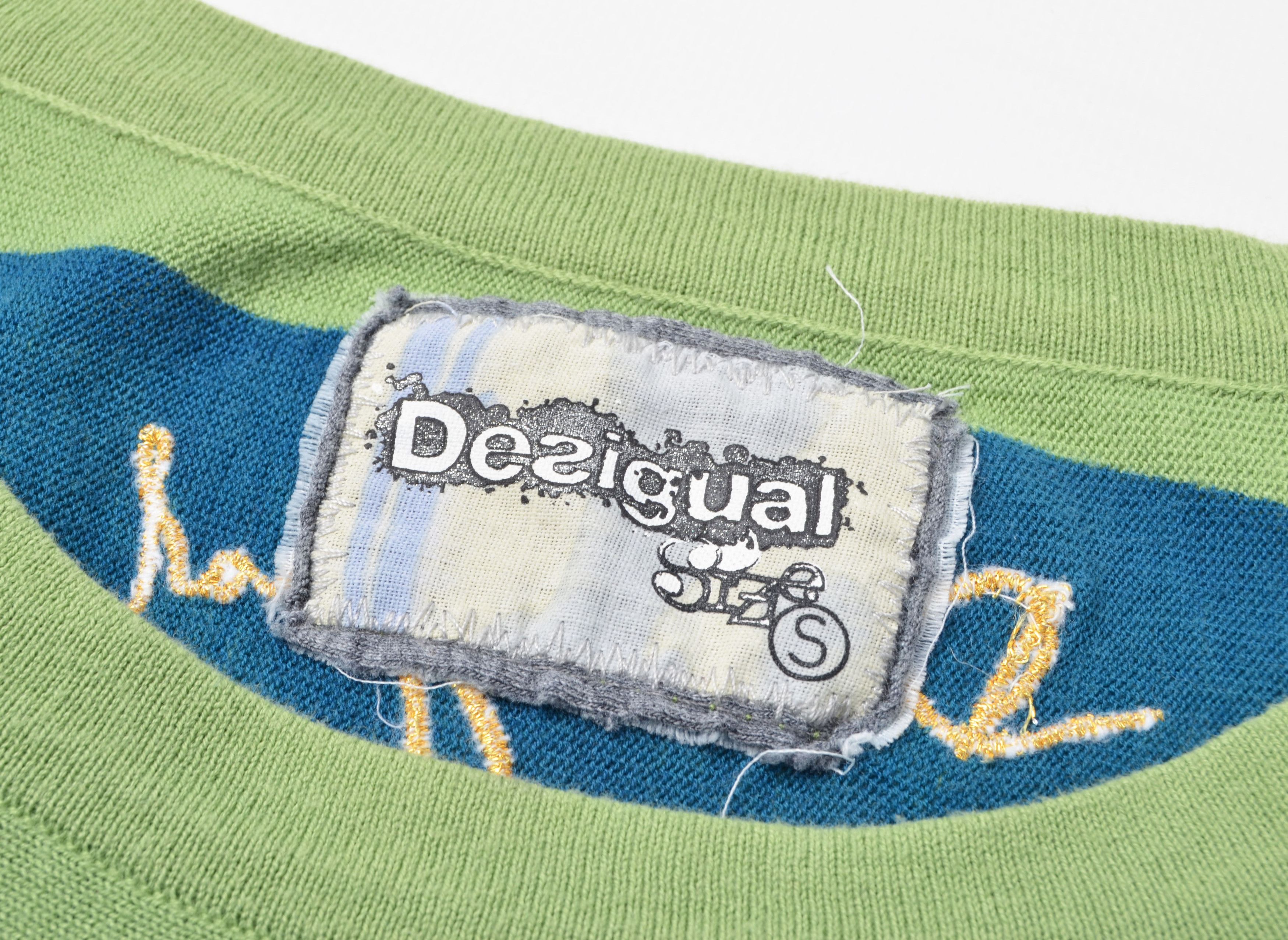 Designer Desigual Y2K Butterfly Multicolor 3/4 Sleeve Top Blouse Size S / US 4 / IT 40 - 7 Thumbnail
