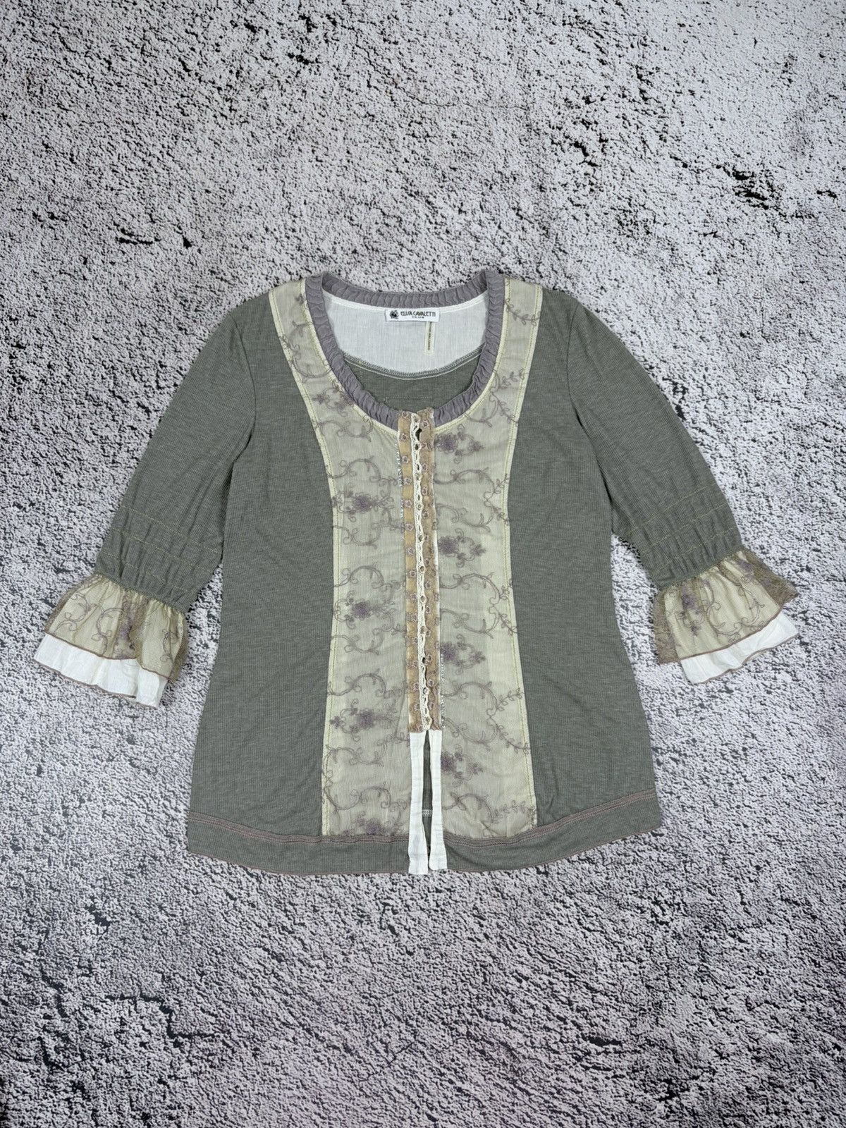 Elisa Cavaletti Elisa Cavaletti Fairycore Babydoll Boho Lace Ruffle Top L Size L / US 10 / IT 46 - 1 Thumbnail