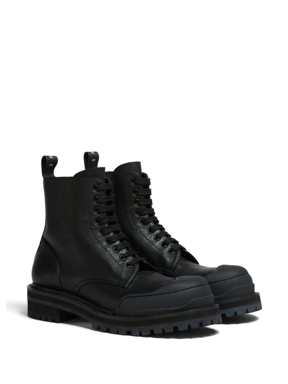 Marni o1f1d3z1025 Panelled Toe Combat Boots in Black Size US 10 / EU 43 - 2 Thumbnail