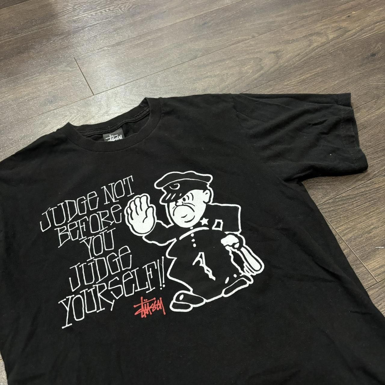 Stussy Vintage stussy judge not before you judge yourself t shirt Size US S / EU 44-46 / 1 - 1 Thumbnail