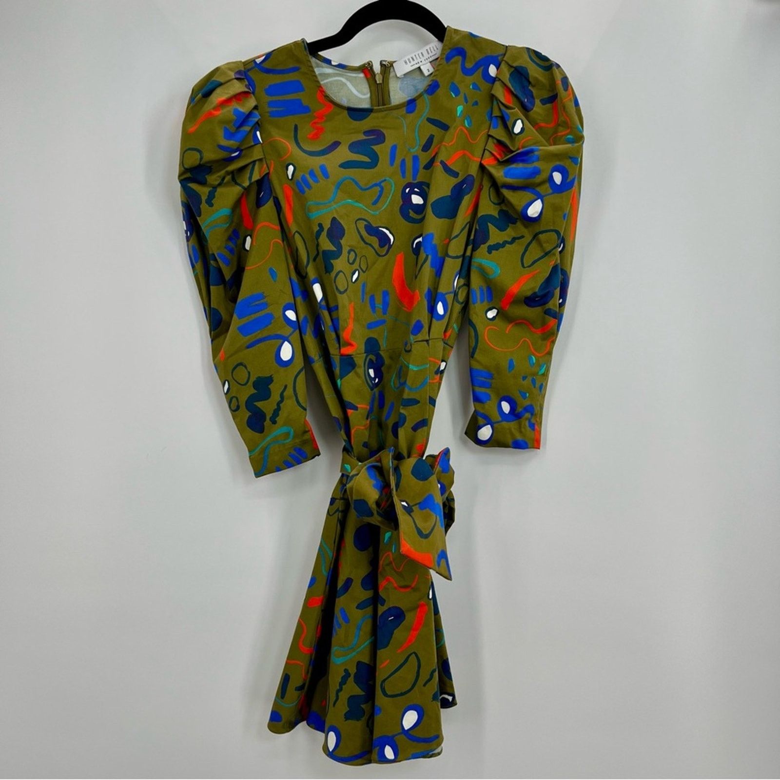 Hunter Bell Hunter Bell Madeline Dress Mini Floral Poplin Tie Waist 2 Size XS / US 0-2 / IT 36-38 - 2 Thumbnail