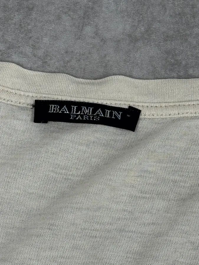Balmain 2000s Balmain Beige Medieval Eagle Print T-Shirt Size US M / EU 48-50 / 2 - 8 Thumbnail