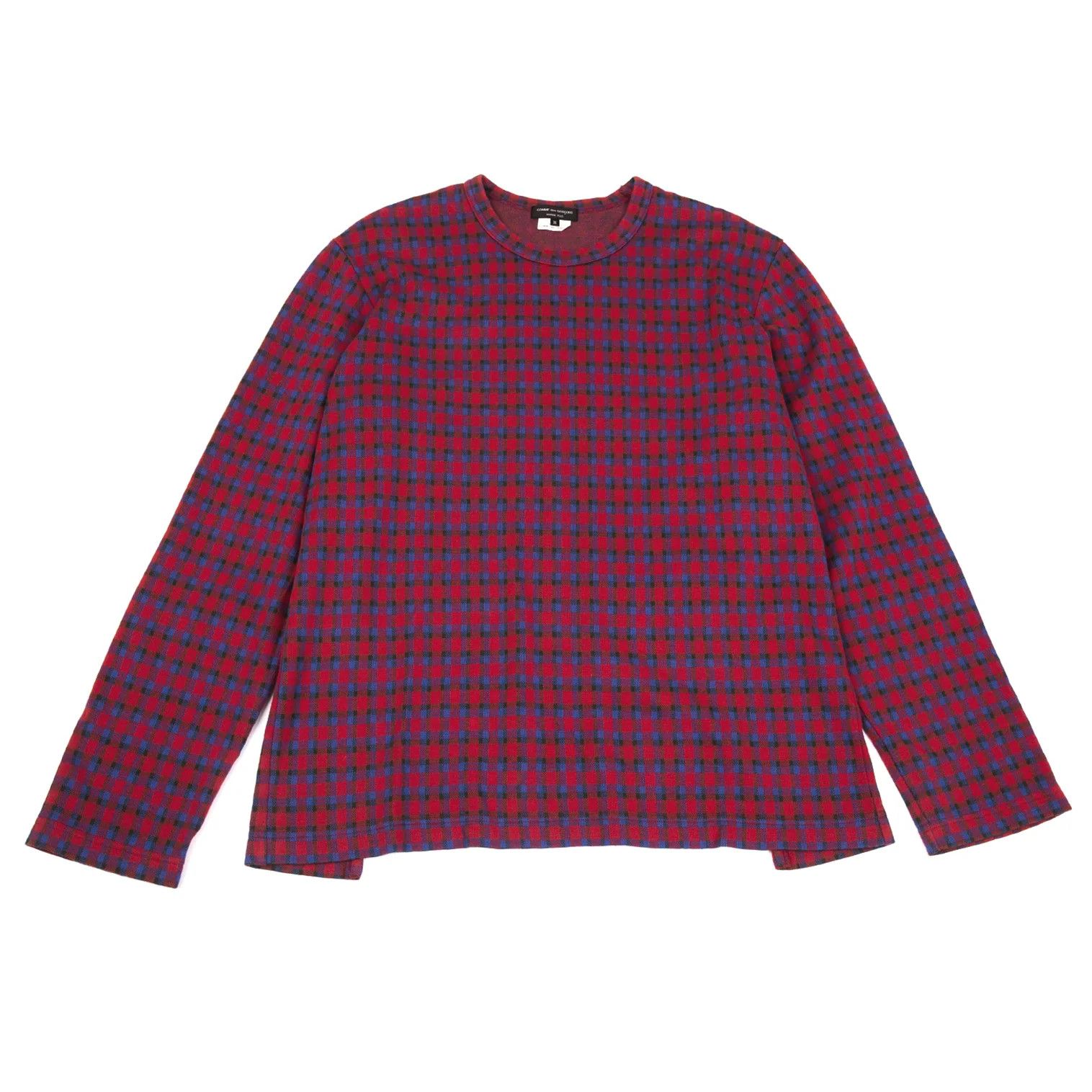 Comme des Garcons Homme Plus Cotton Blend Background Cut Design Tee in Red and Blue Size US M / EU 48-50 / 2 - 1 Preview