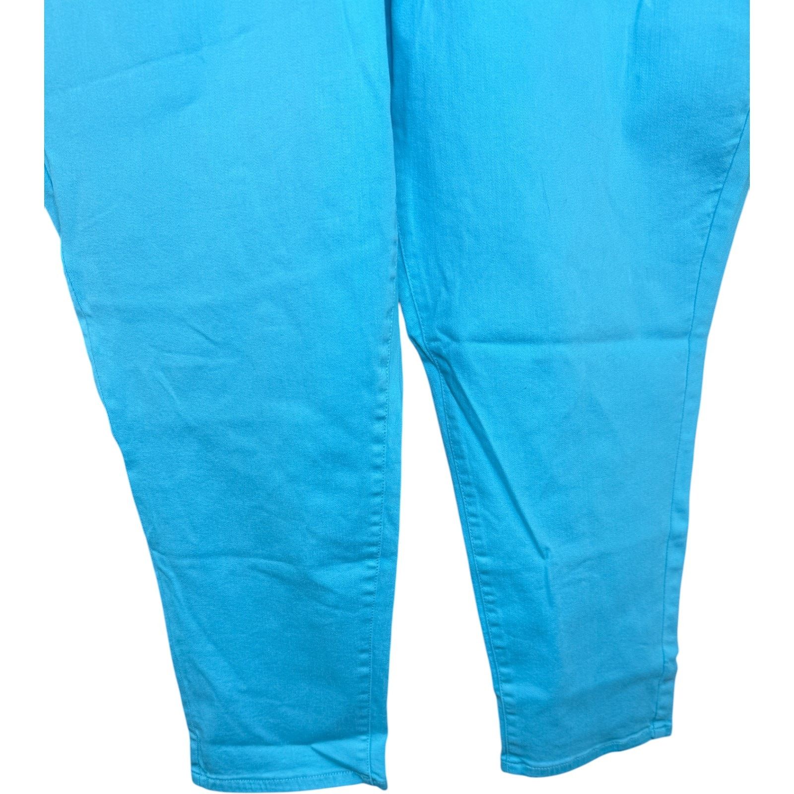 Jason Wu J Jason Wu Denim Straight Leg Cropped Jeans Blue 28W Size 40" / US 18 - 3 Thumbnail