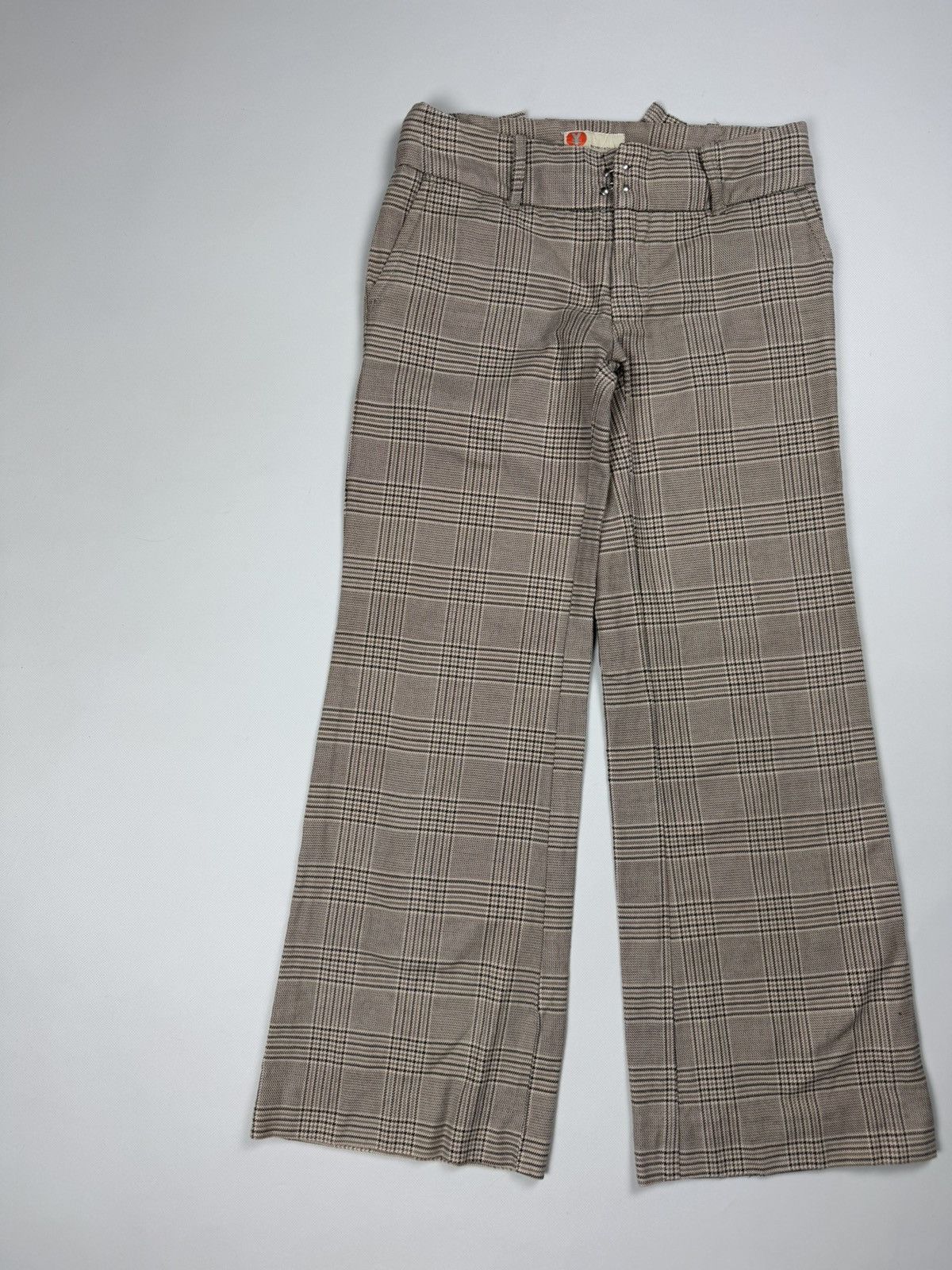 Japanese Brand × Michiko Koshino Michiko Koshino Ladies Plaid Cropped Chino Pants Trousers Size 26" / US 2 / IT 38 - 2 Thumbnail