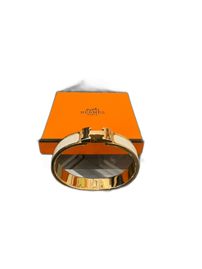 Hermes Hermes Clic H Enamel Gold Buckle Bracelet Size ONE SIZE - 1 Thumbnail