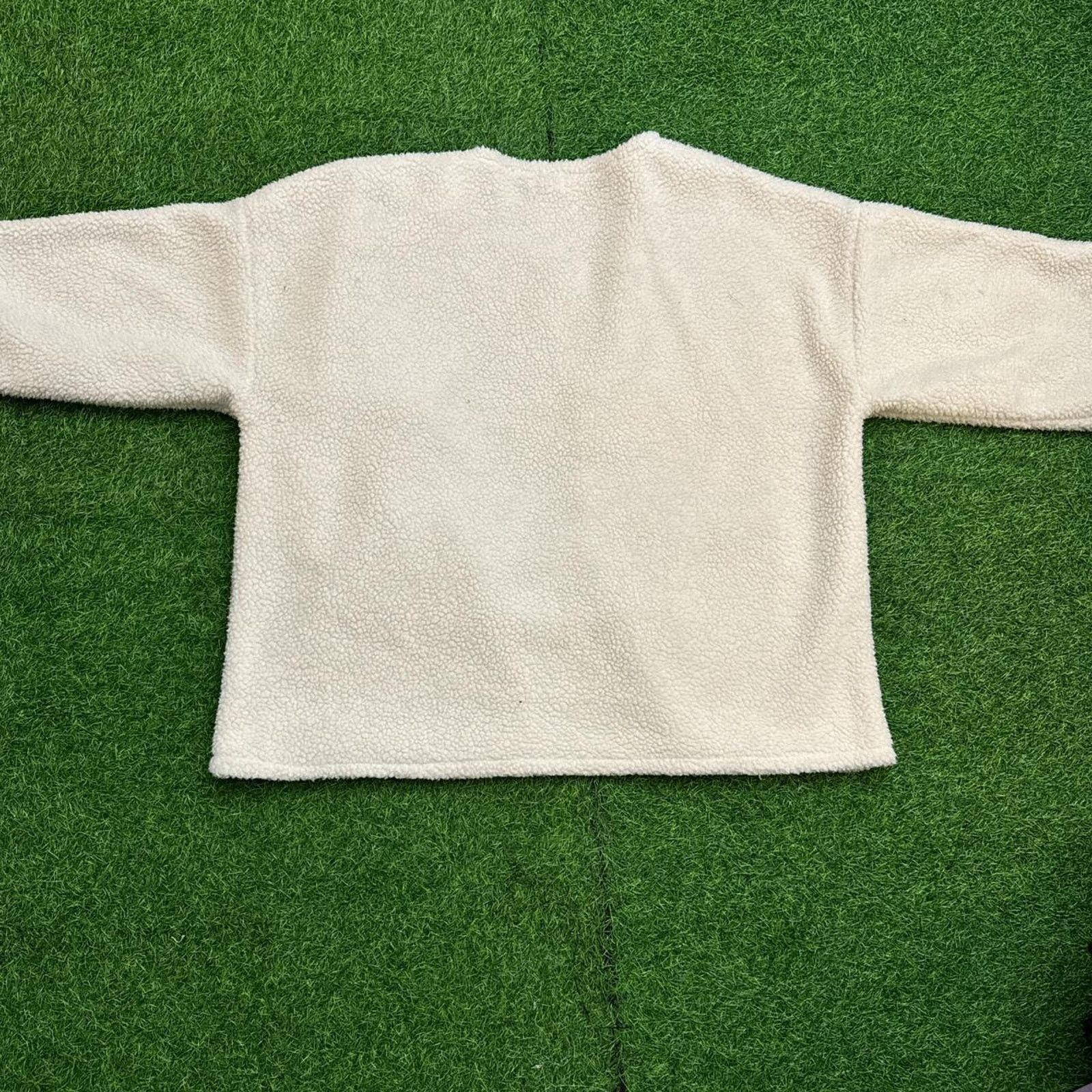 Other World Market Cream Sherpa Open-Front Cardigan Size ONE SIZE - 4 Thumbnail