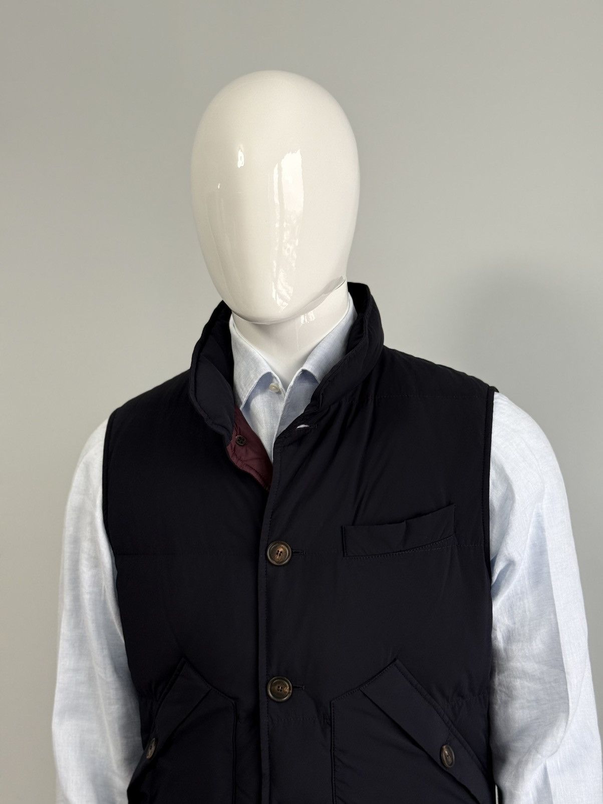 Brunello Cucinelli Brunello Cucinelli Goose Down Vest Blue Size US M / EU 48-50 / 2 - 4 Thumbnail