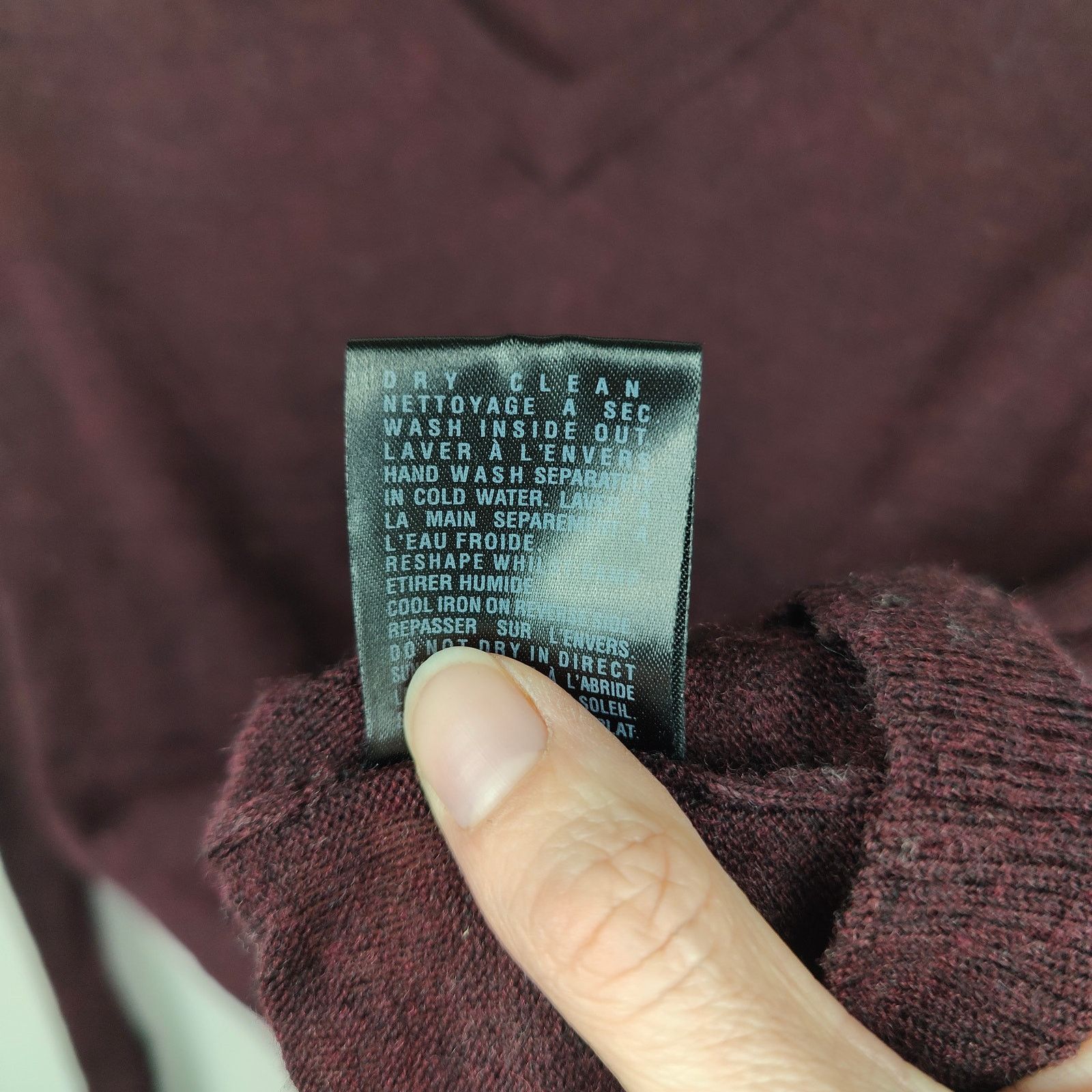 Allsaints AllSaints Wasson Jumper Womens 4 Burgundy Draped Back Size S / US 4 / IT 40 - 8 Thumbnail