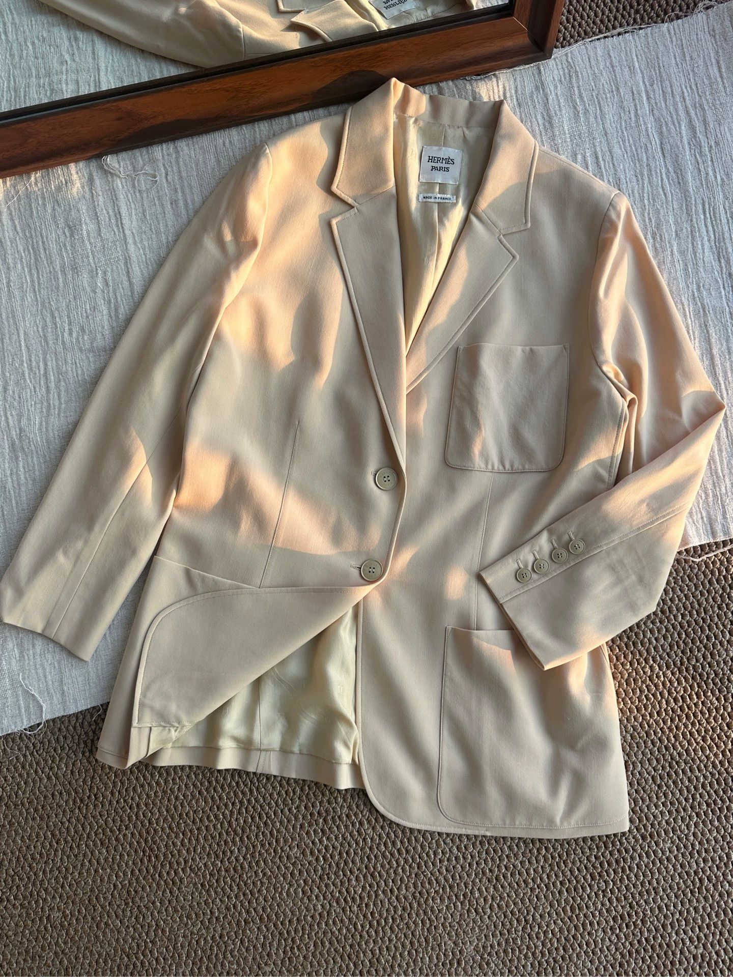 Jean Paul Gaultier HERMES JPG Gaultier business casual blazer women's beige Size S / US 4 / IT 40 - 3 Thumbnail