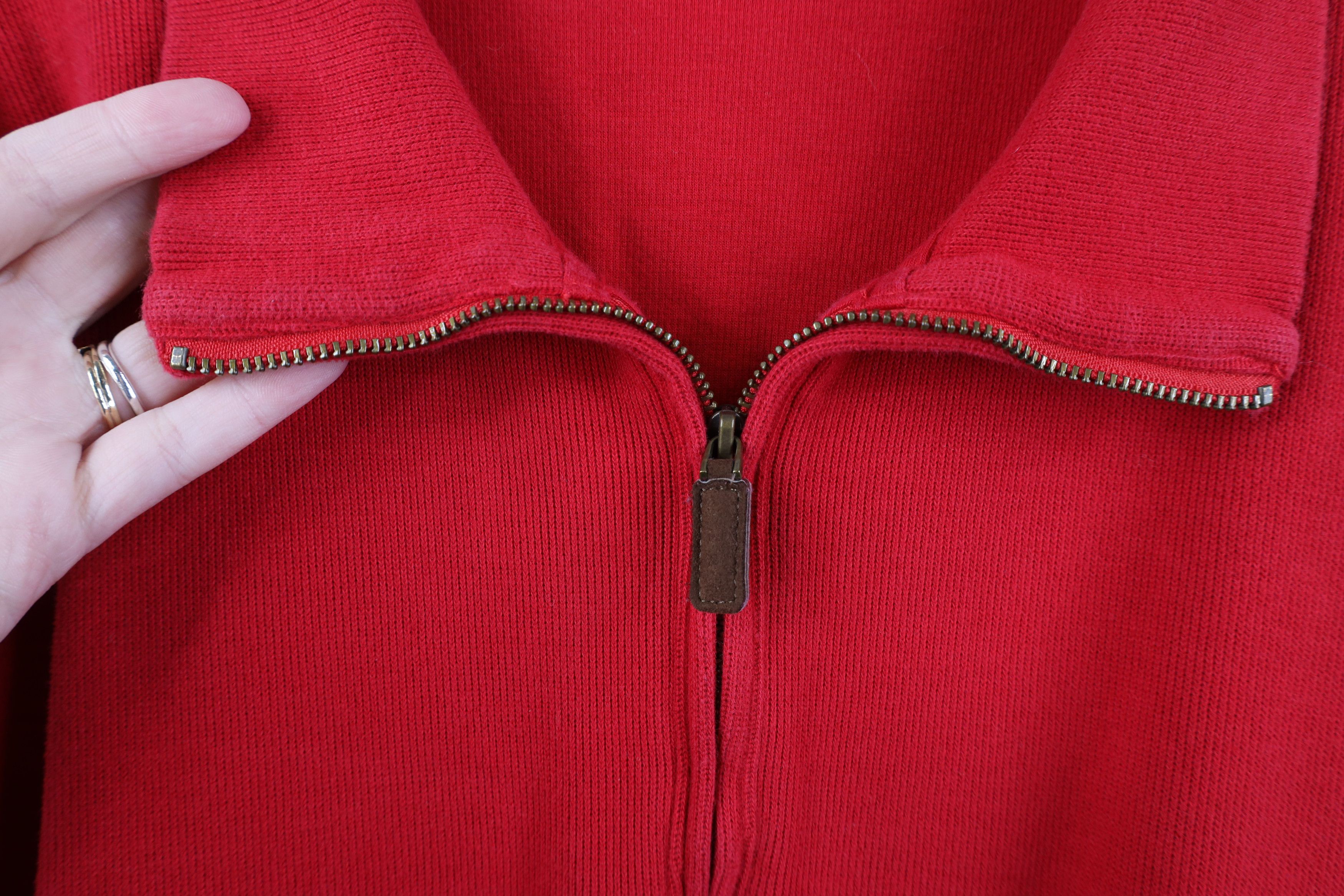 Polo Ralph Lauren Vintage Y2K Ralph Lauren Ribbed Knit 1/4 Zip Sweater Red Size US XXL / EU 58 / 5 - 6 Thumbnail