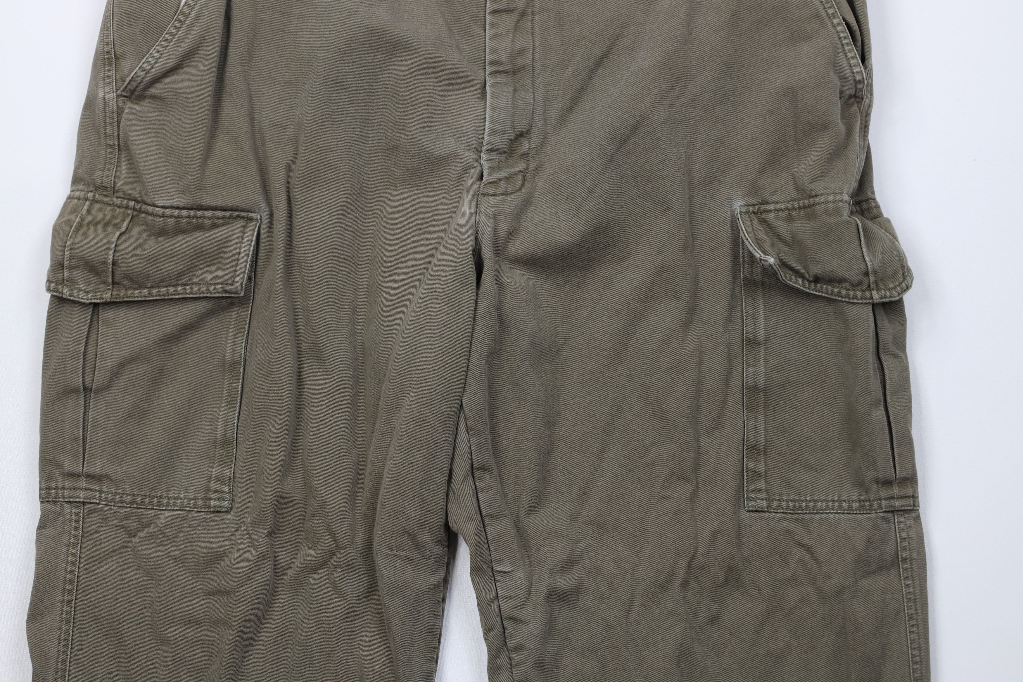 Eddie Bauer Vintage Eddie Bauer Flannel Lined Wide Leg Cargo Pants Green Size US 42 / EU 58 - 4 Thumbnail