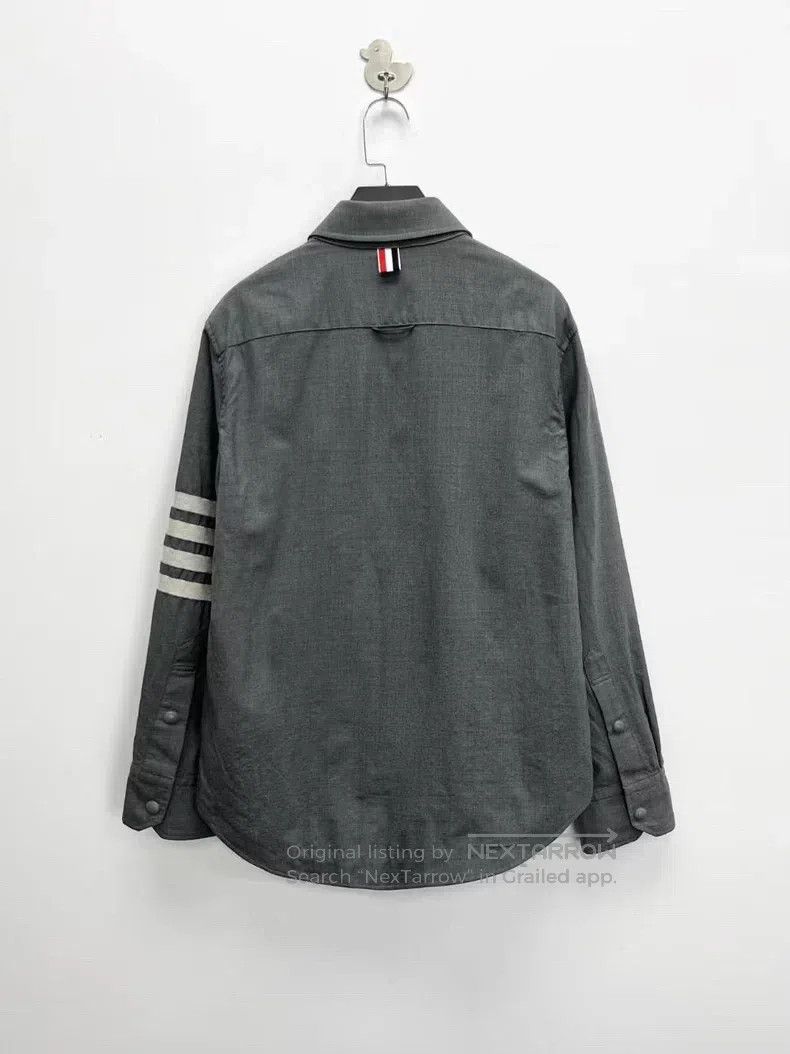 Thom Browne Thom Browne Gray Fine Wool Shirt Jacket Size US XS / EU 42 / 0 - 2 Thumbnail