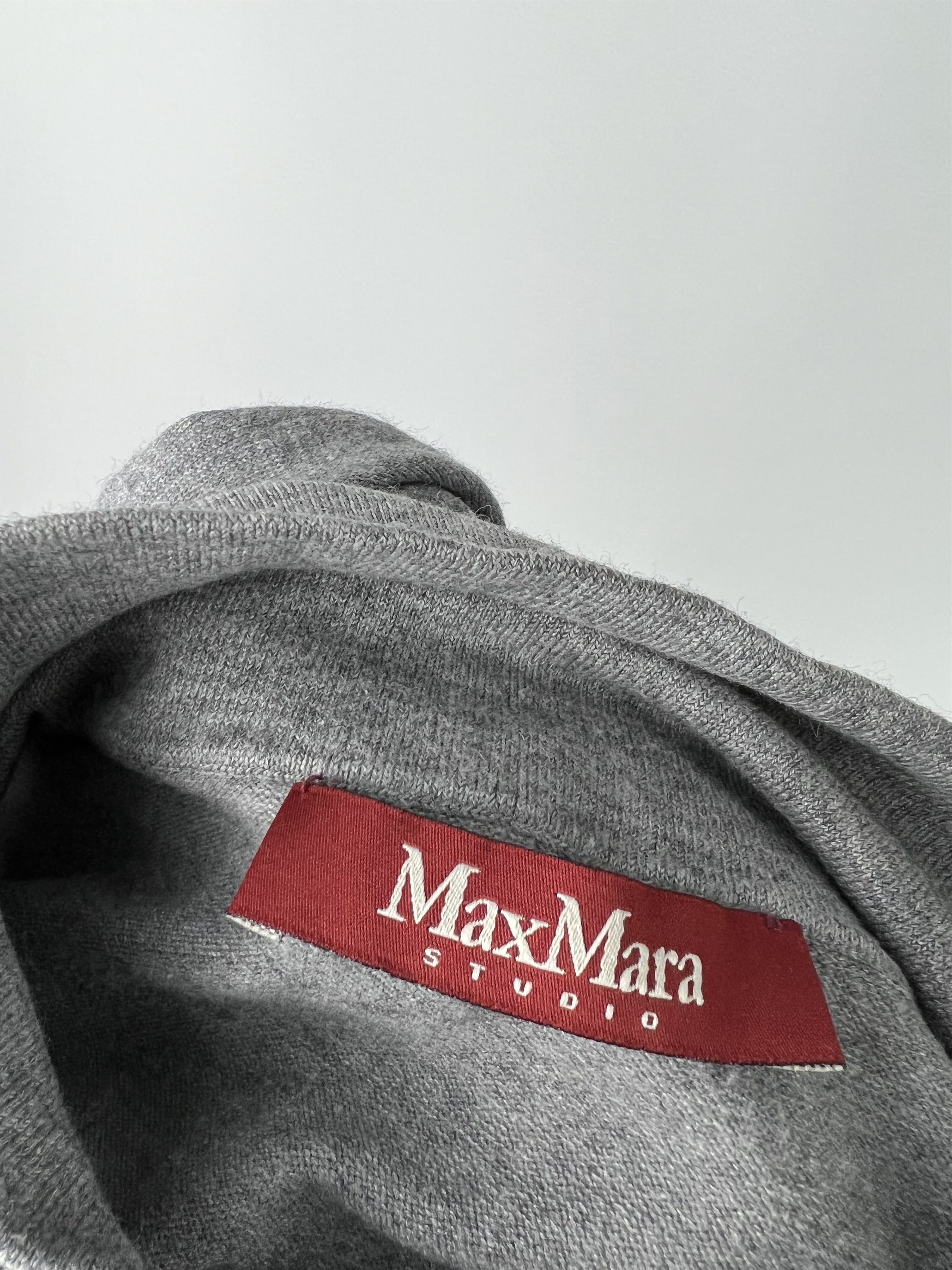 Max Mara Max Mara Studio Gray Cotton Midi Dress Size S Size S / US 4 / IT 40 - 3 Thumbnail