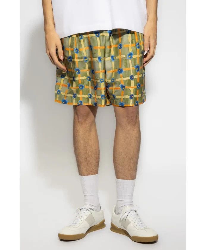 Marni o1w1db10125 Classic Fit Silk Shorts in Multicolor Size US 38 / EU 54 - 3 Thumbnail