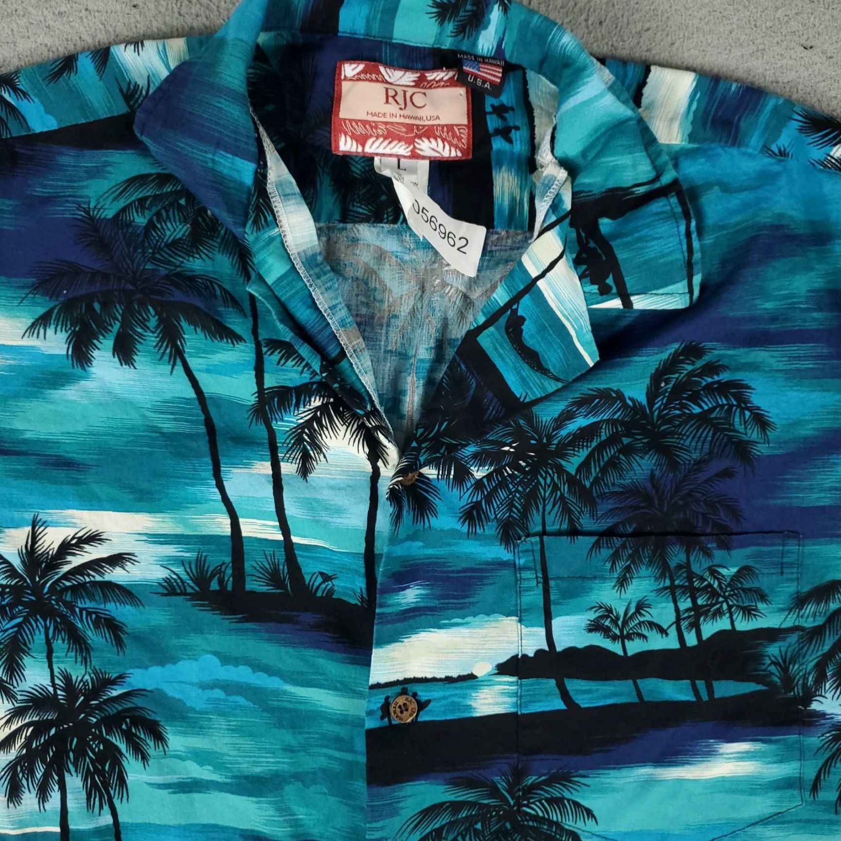 Tommy Bahama Tommy Bahama Shirt Mens Large Blue Floral Hawaiian Button-Up Short Sleeve Size US L / EU 52-54 / 3 - 2 Thumbnail