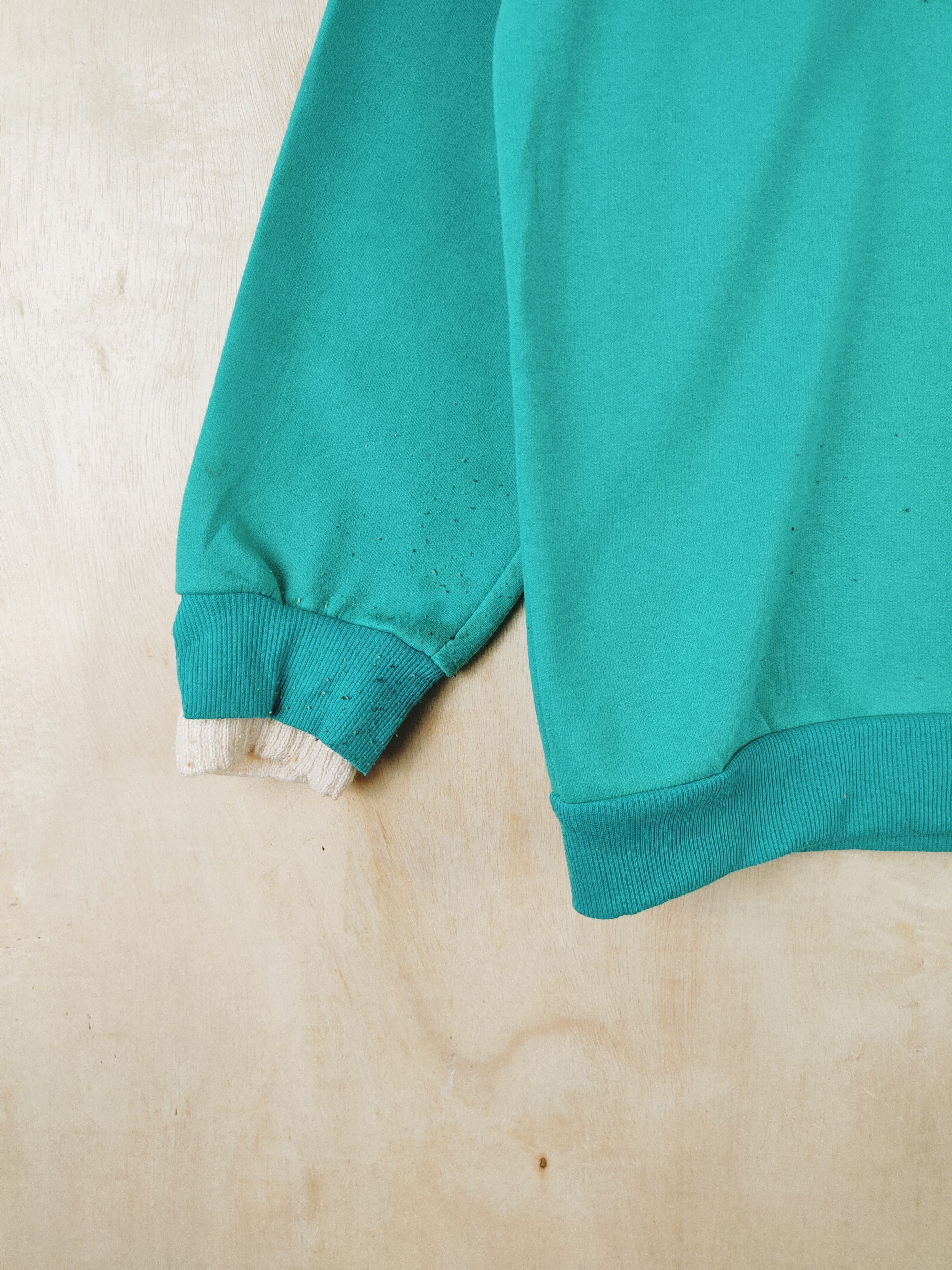 Japanese Brand × Vintage Japanese Brand Turquoise teddy bear Sweatshirts #S2631 Size L / US 10 / IT 46 - 5 Thumbnail