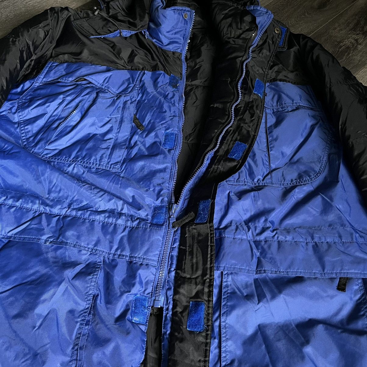 Starter Vintage 1990s Starter Puffer Jacket Royal Winter Zip Up Coat Size US XXL / EU 58 / 5 - 4 Thumbnail