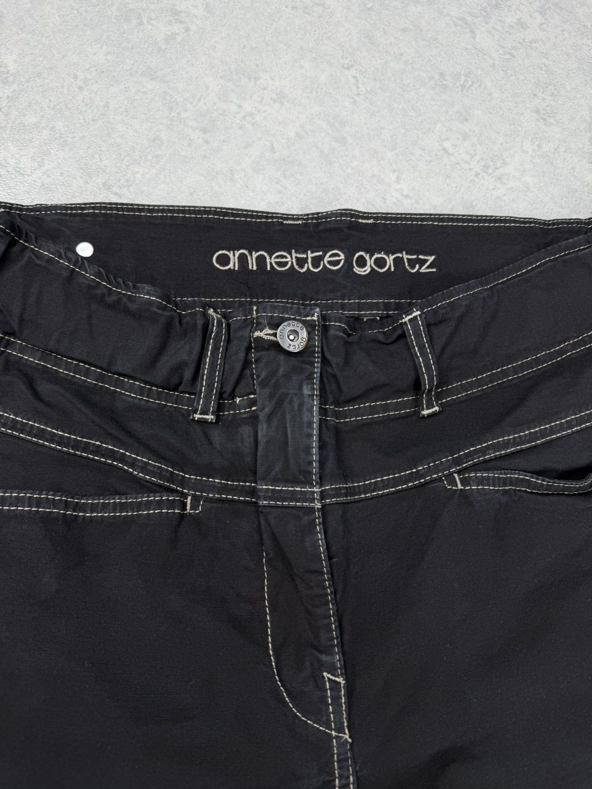 Annette Gortz Annette Gortz Cotton Black Trousers Pants Size 38 Size 26" / US 2 / IT 38 - 5 Thumbnail