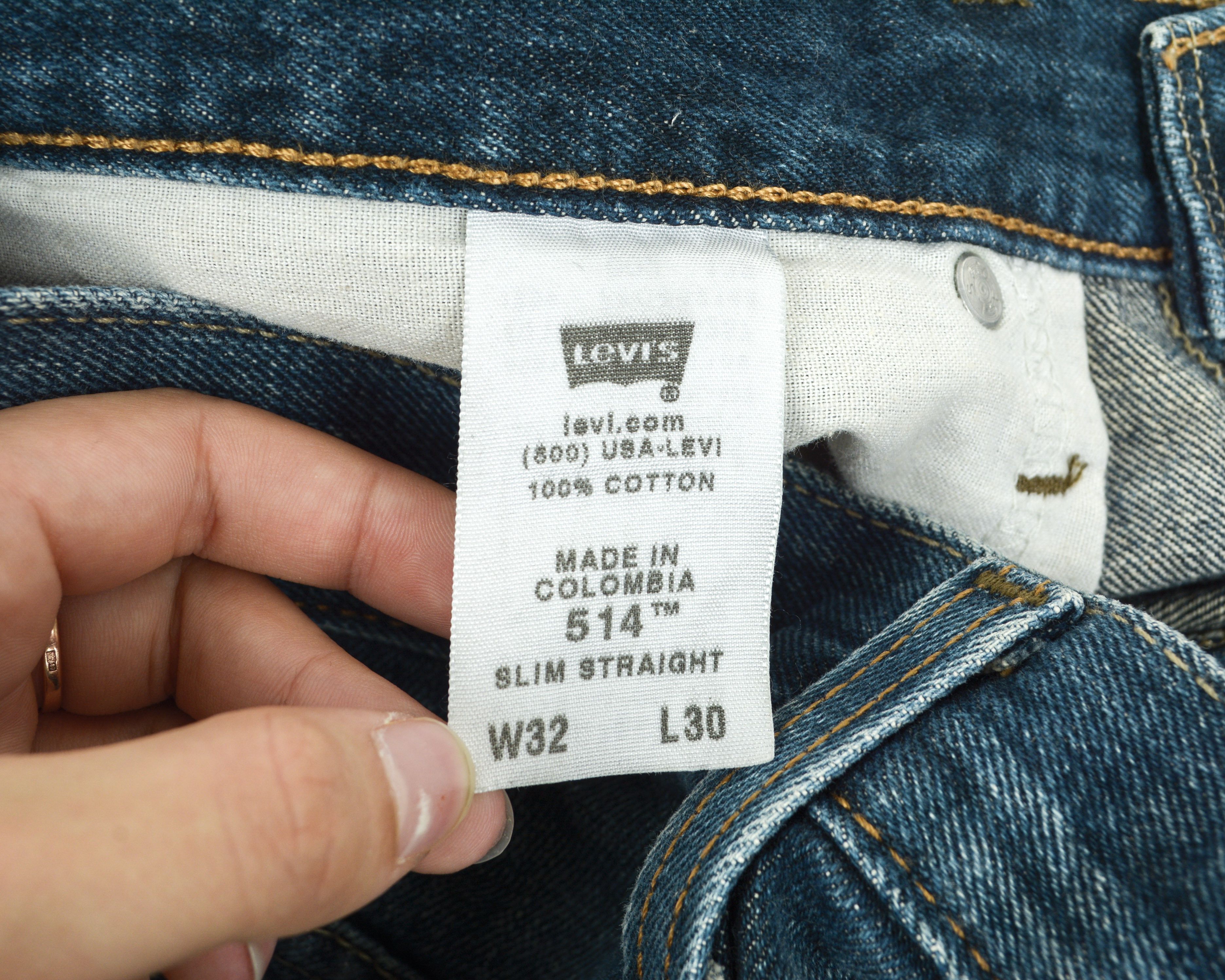 Levi's 514 Men W32 L30 Slim Fit Straight Jeans Denim Pants Trousers Size US 32 / EU 48 - 11 Thumbnail
