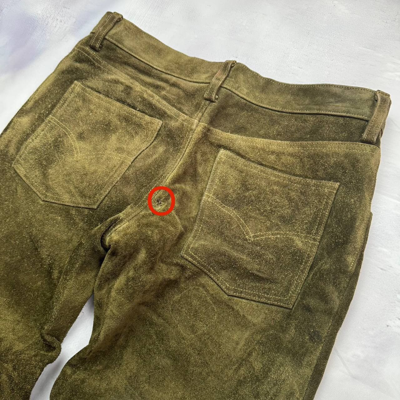 Levi's Vintage Levis 60-70's men's suede leather rare dark green Size US 32 / EU 48 - 18 Thumbnail