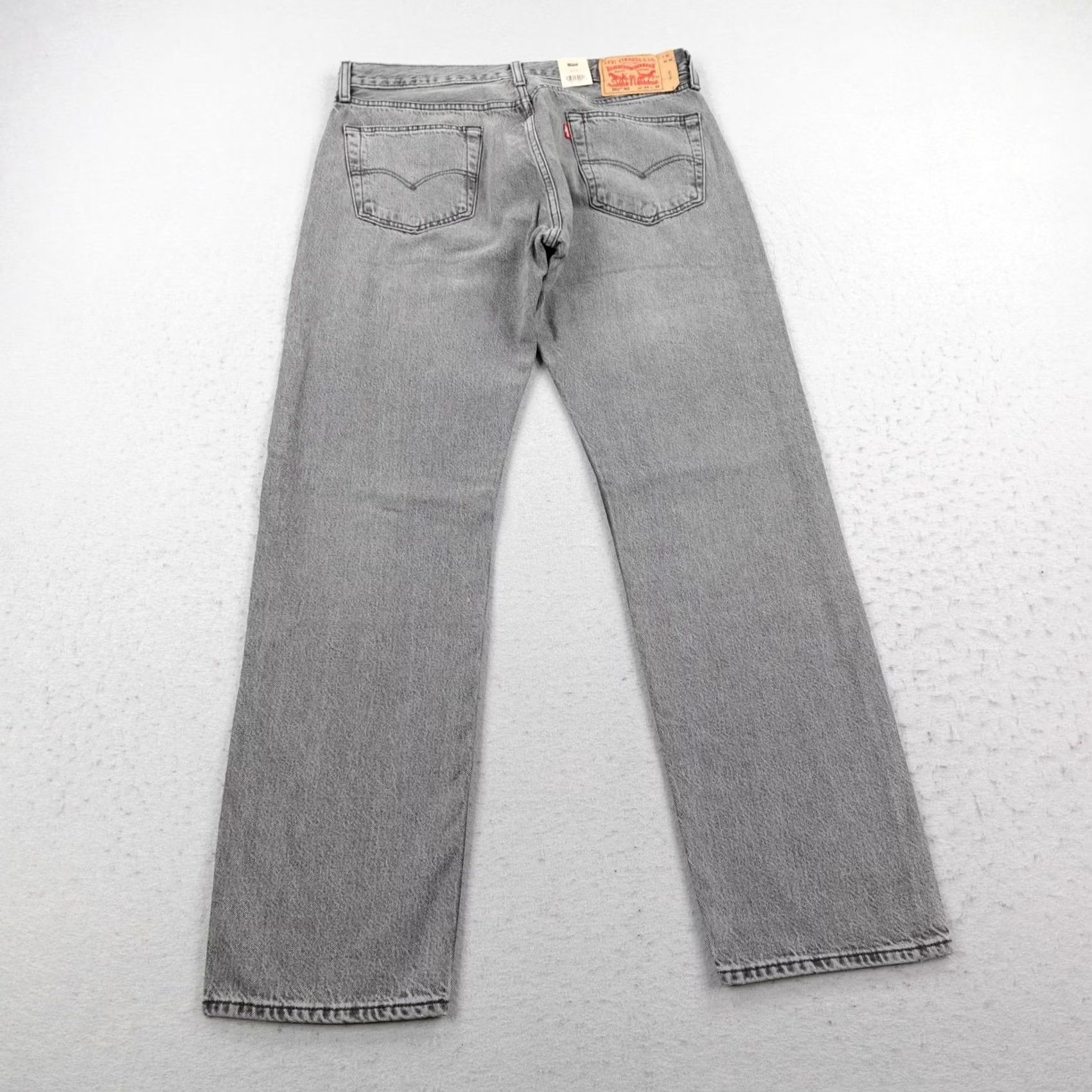 Levi's Levis Jeans Mens 34x32 Gray Denim 501 93 Straight Button Fly Distressed NEW Size US 34 / EU 50 - 6 Thumbnail