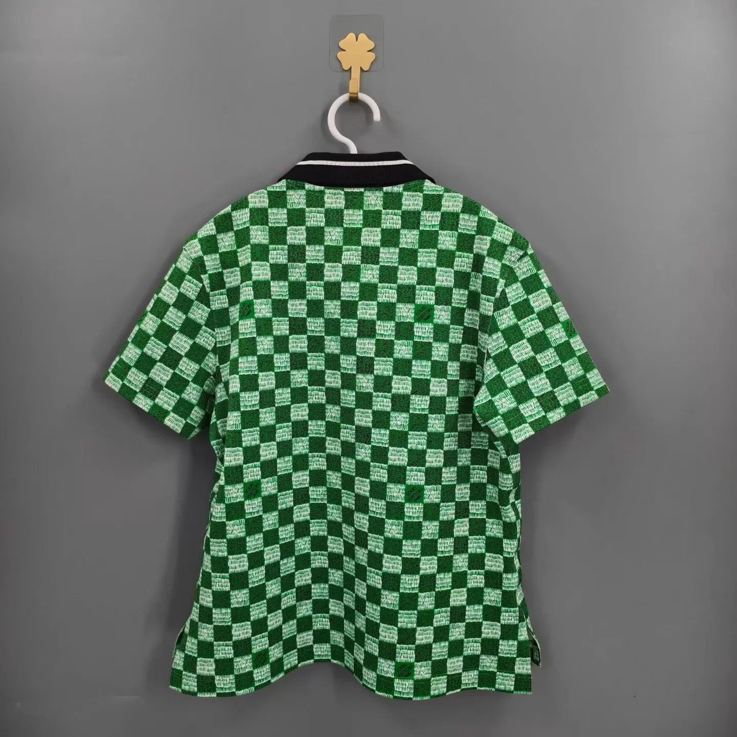 Louis Vuitton LOUIS VUITTON green Damier zip colorblock short polo shirt Size S / US 4 / IT 40 - 2 Thumbnail