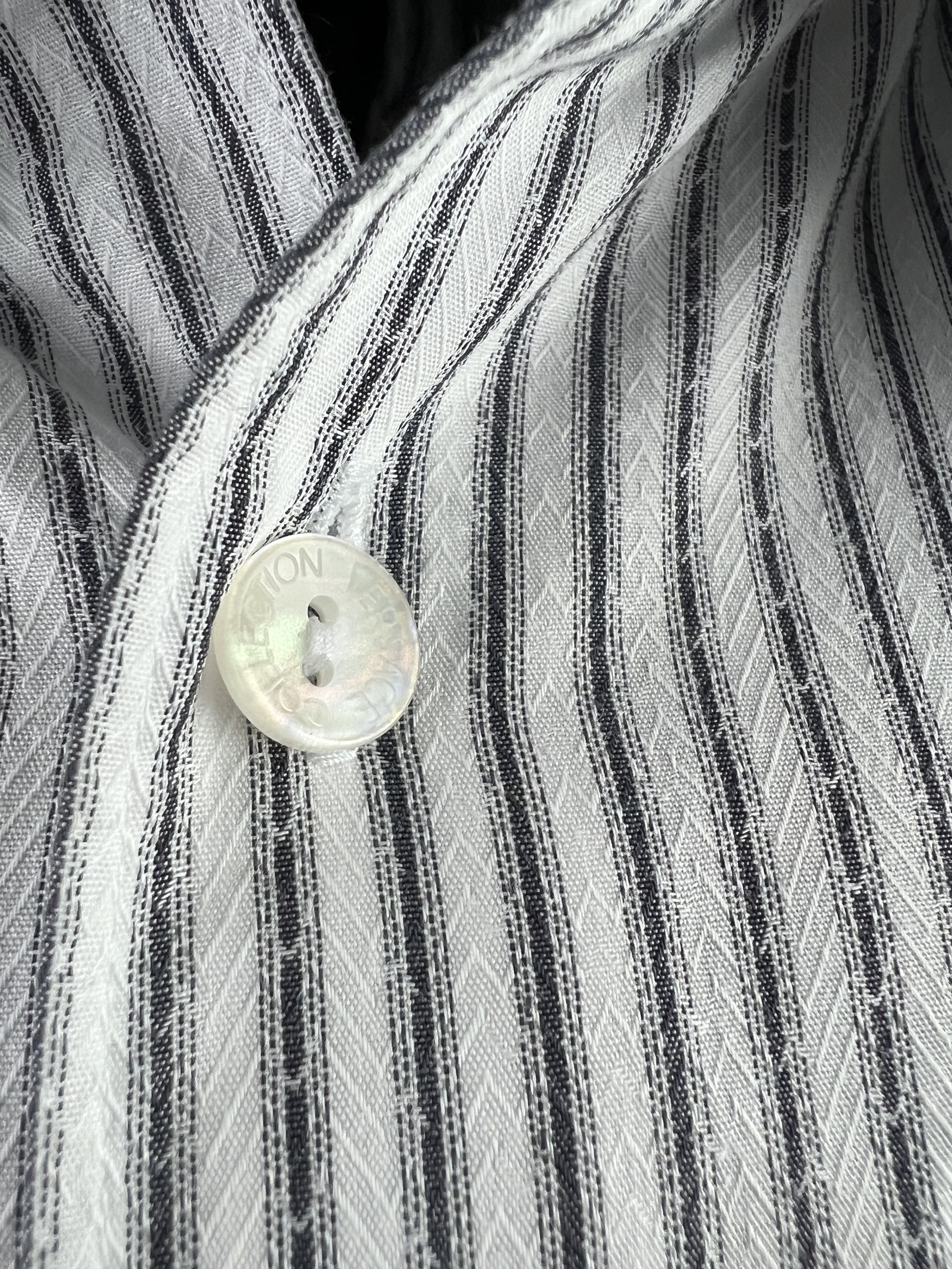 Versace Versace Collection Striped Cotton Button Up Shirt Size 16/41 Size US L / EU 52-54 / 3 - 7 Thumbnail