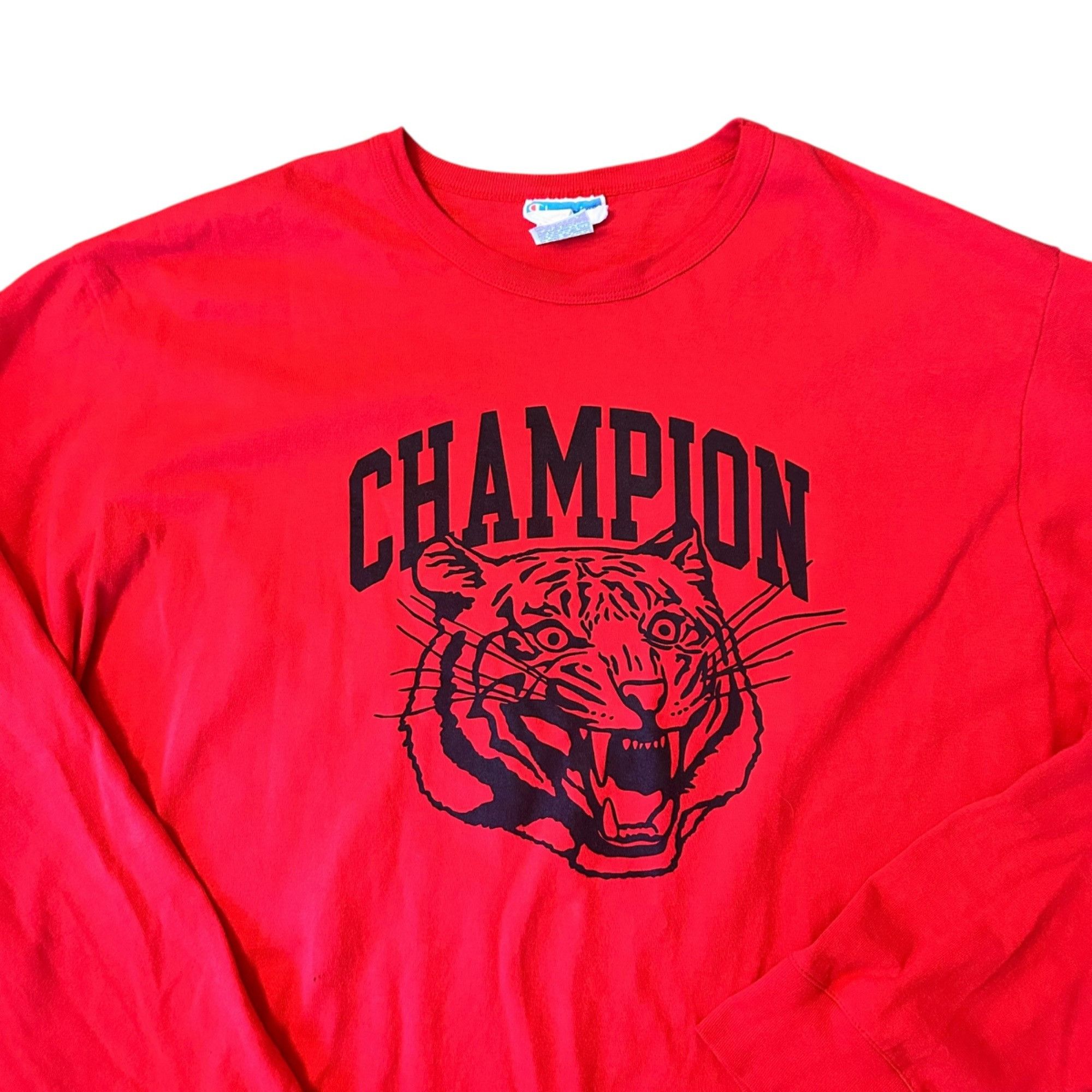 Champion Vintage Champion Tiger Face Athletic Logo Red Graphic Tee 2X Size US XXL / EU 58 / 5 - 2 Thumbnail