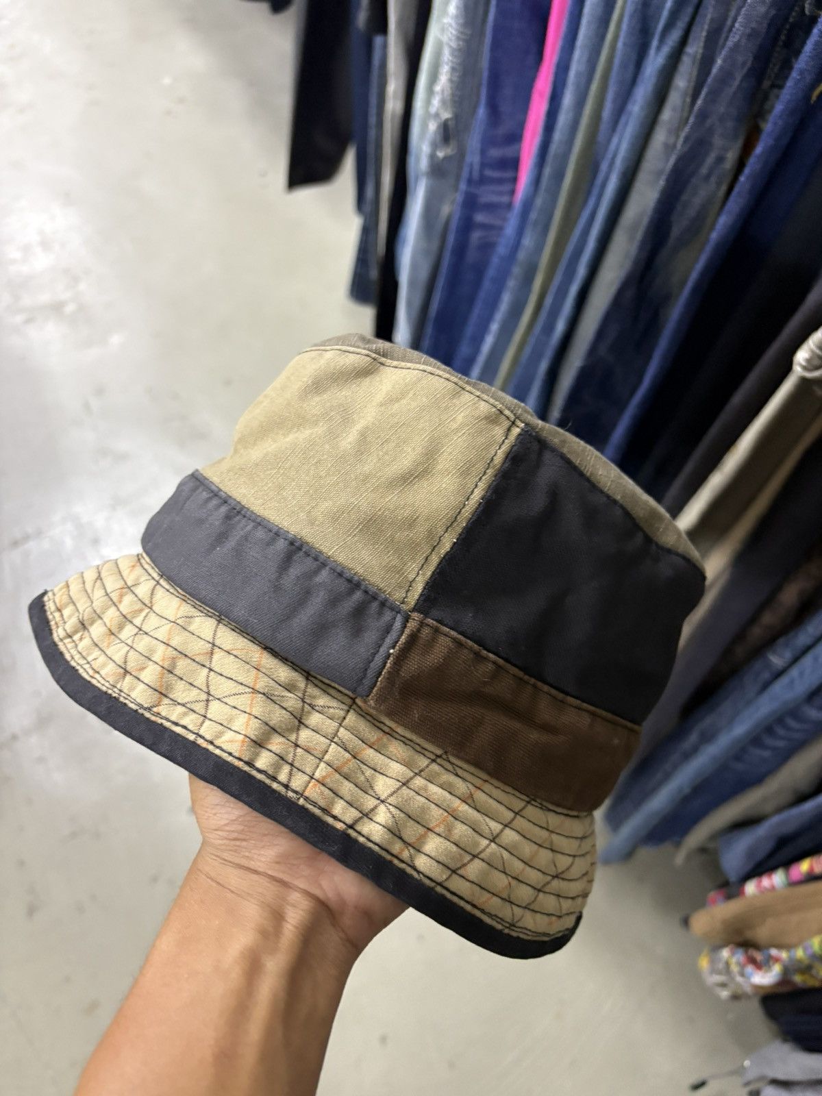 Kapital Kapital Patchwork Boro Old Man and the sea bucket hat cap Size ONE SIZE - 13 Thumbnail