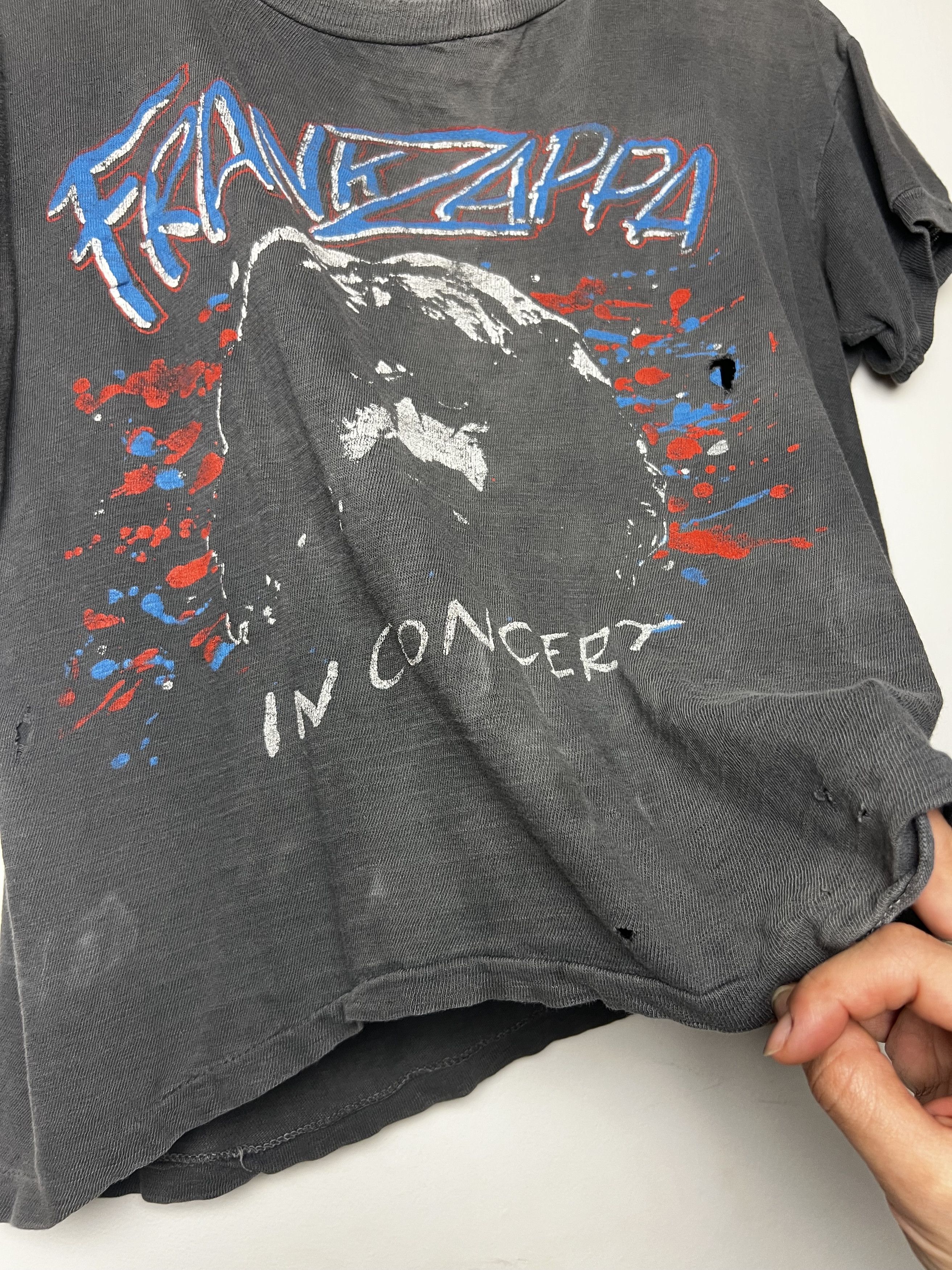 Vintage Vintage 1980's Frank Zappa Double Sided Concert T-Shirt Size US S / EU 44-46 / 1 - 8 Thumbnail
