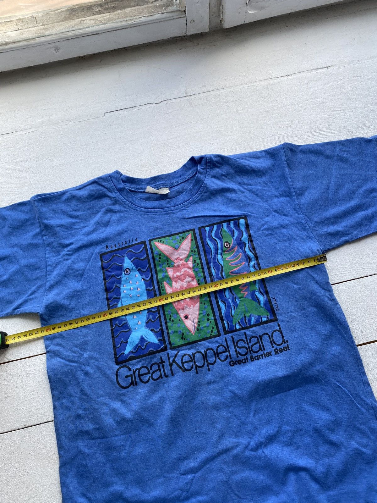 Vintage 🔥VNTG Australia Art Tee "Great Keppel Island" Reef Idalink Size US XL / EU 56 / 4 - 6 Thumbnail