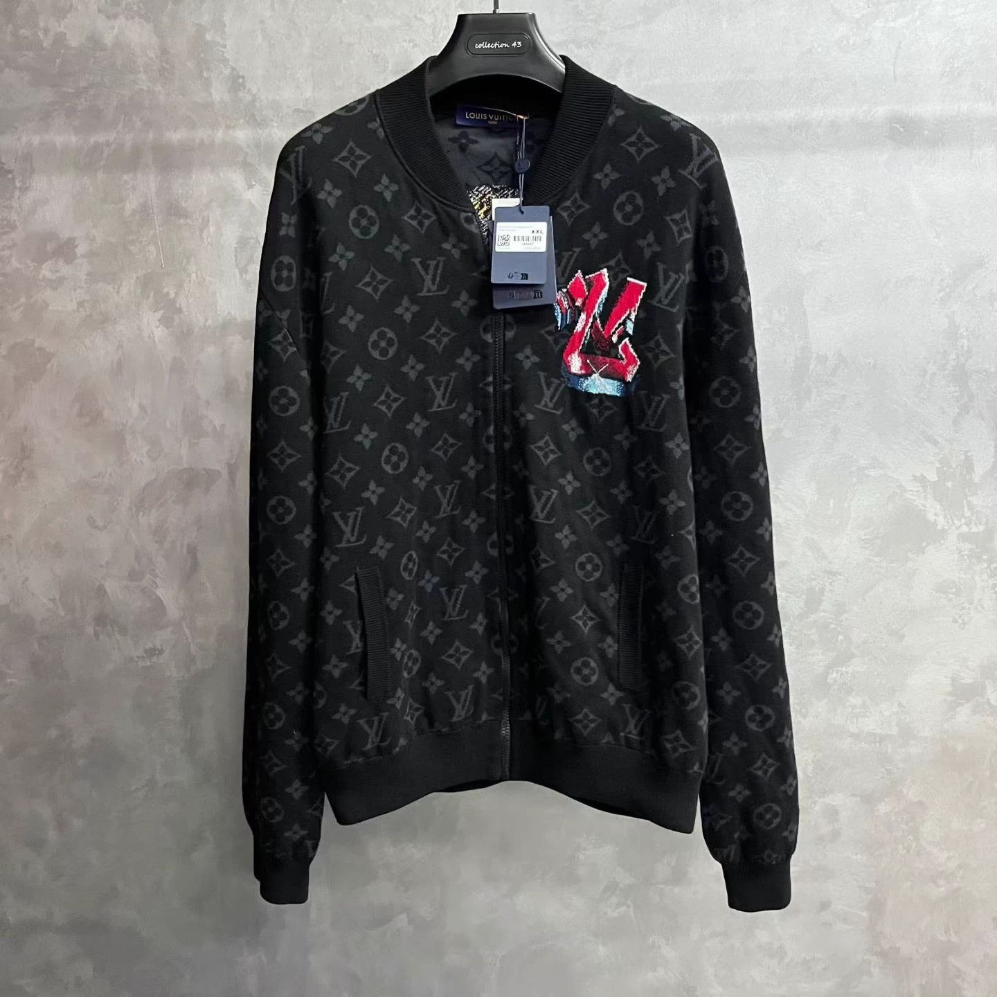 Louis Vuitton Louis Vuitton Black All-Over Print Zip Waist Jacket XXL Size US XXL / EU 58 / 5 - 1 Thumbnail