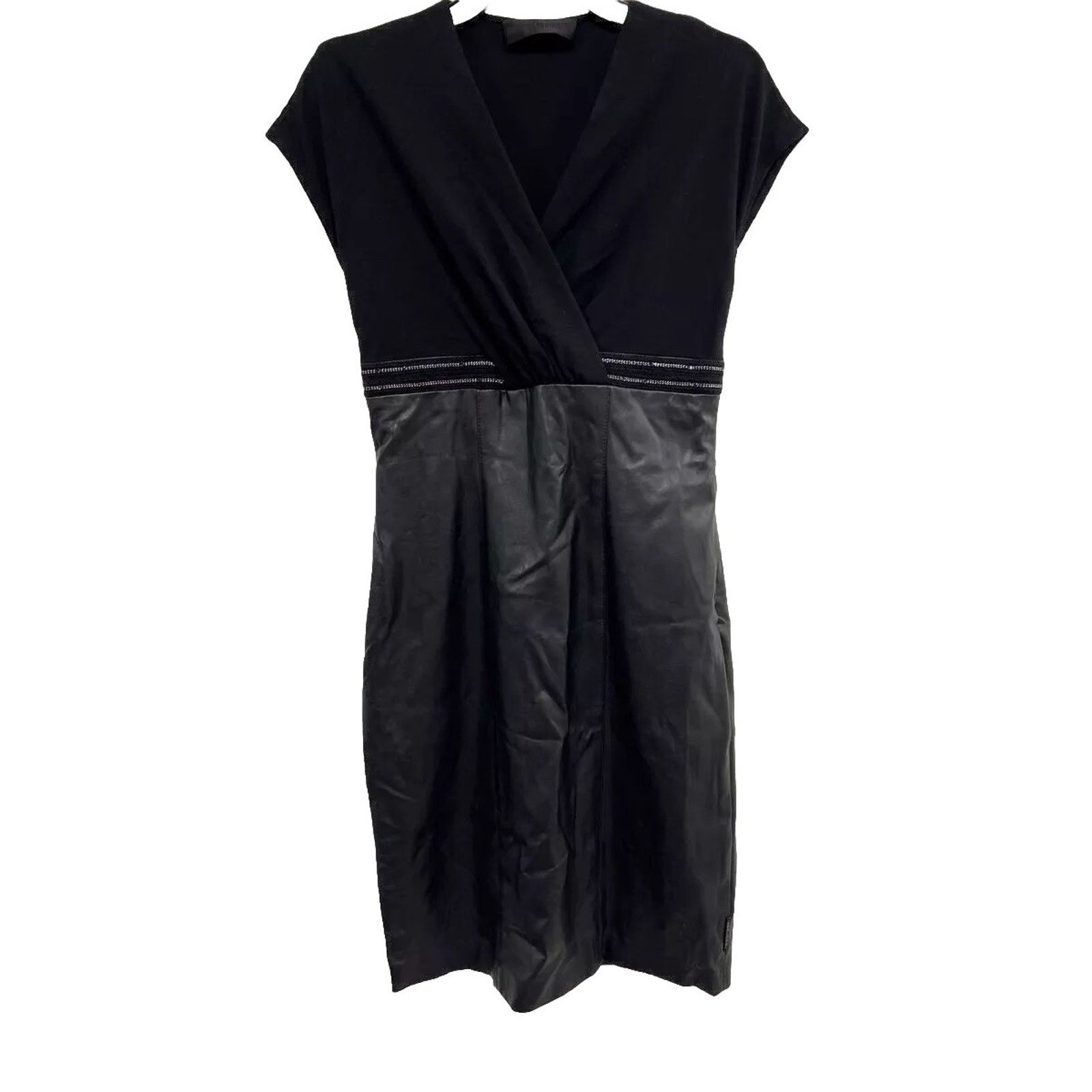 & Other Stories Barbara Schwarzer Lather Zip Midi Black Size 6 A000396 Size M / US 6-8 / IT 42-44 - 1 Thumbnail
