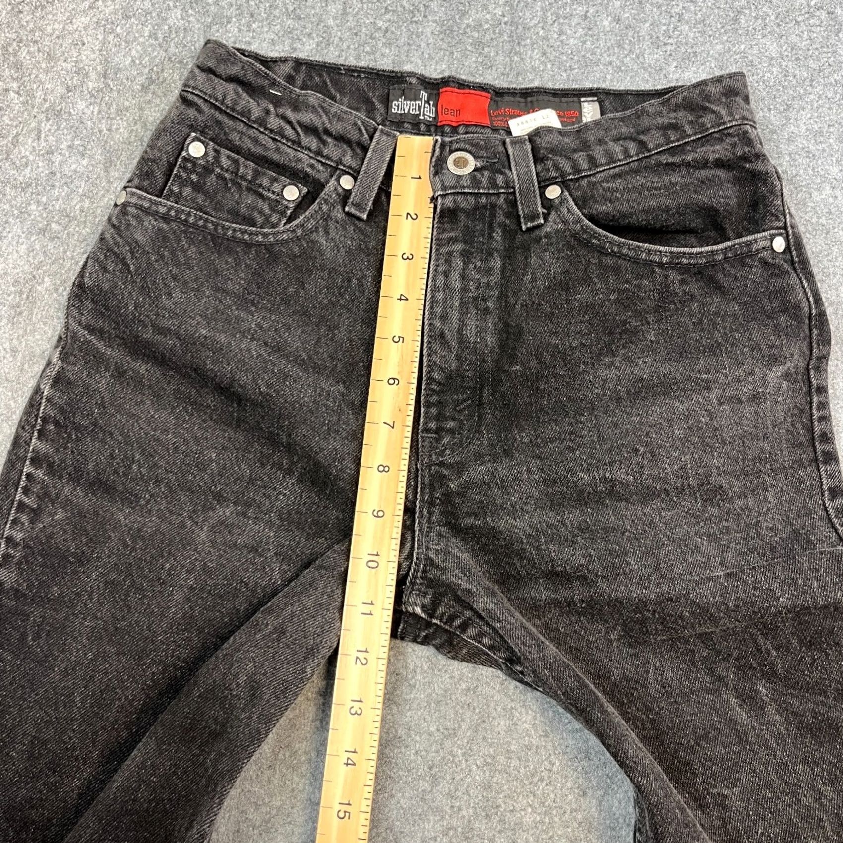 Levi's VINTAGE Levi's Slim High Waist Jeans Womens 8 Black Silent Silvertab 27 30 UK USA Denim 5-Pocket Cap Size 30" / US 8 / IT 44 - 5 Thumbnail
