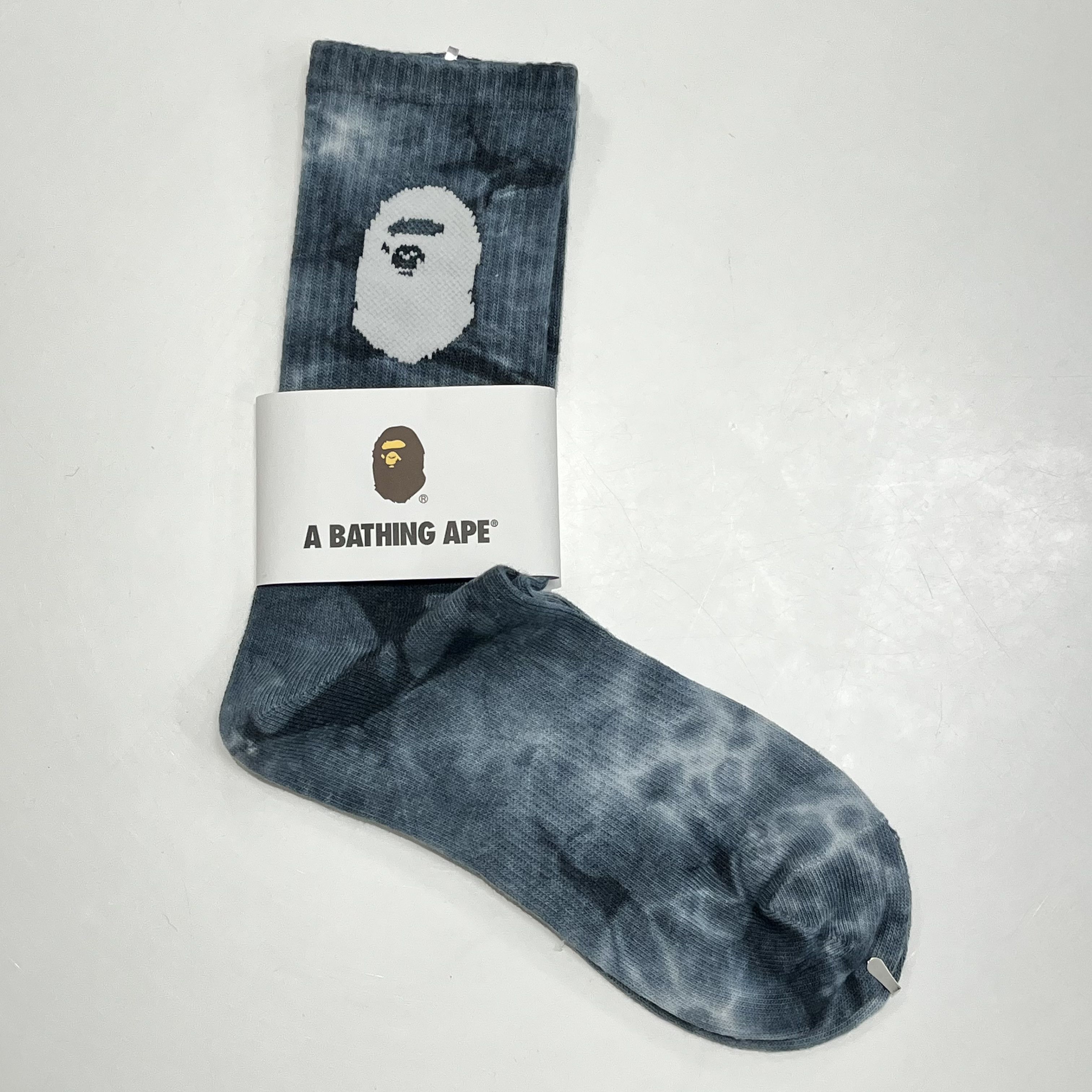 Bape Bape Ape Head Tie Dye Socks Black Size ONE SIZE - 2 Thumbnail