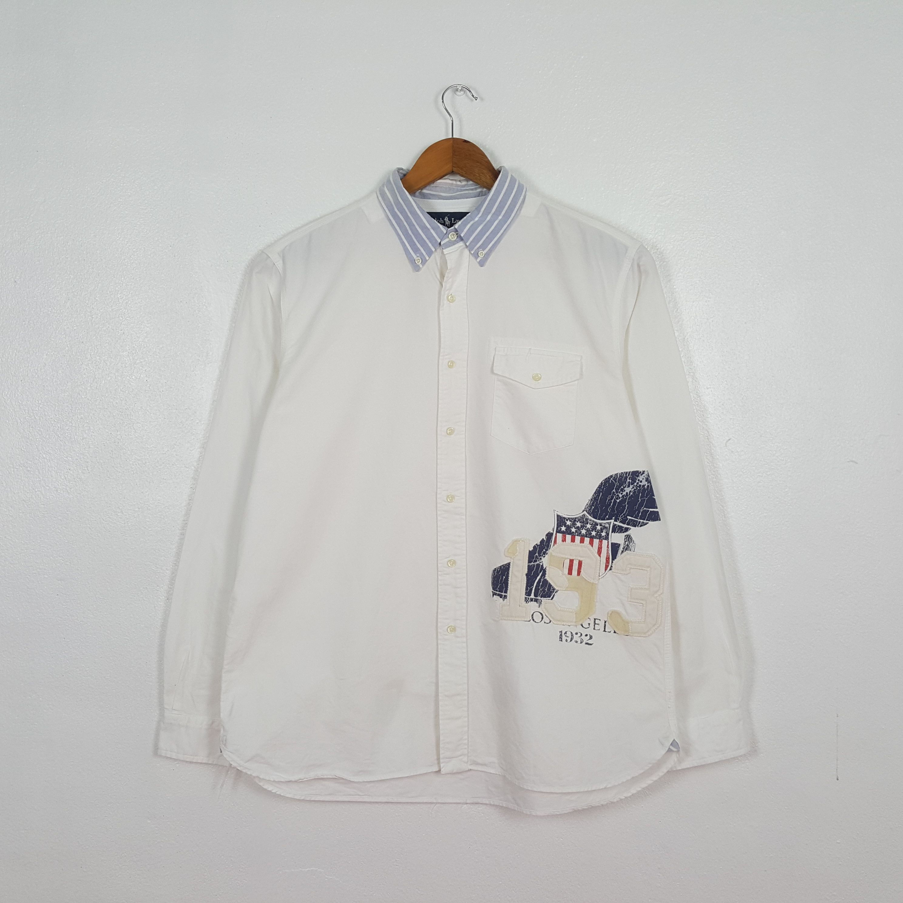 Ralph Lauren Vintage Ralph Lauren Fashion Brand Wing Design Shirt C319N21 Size US XL / EU 56 / 4 - 1 Thumbnail