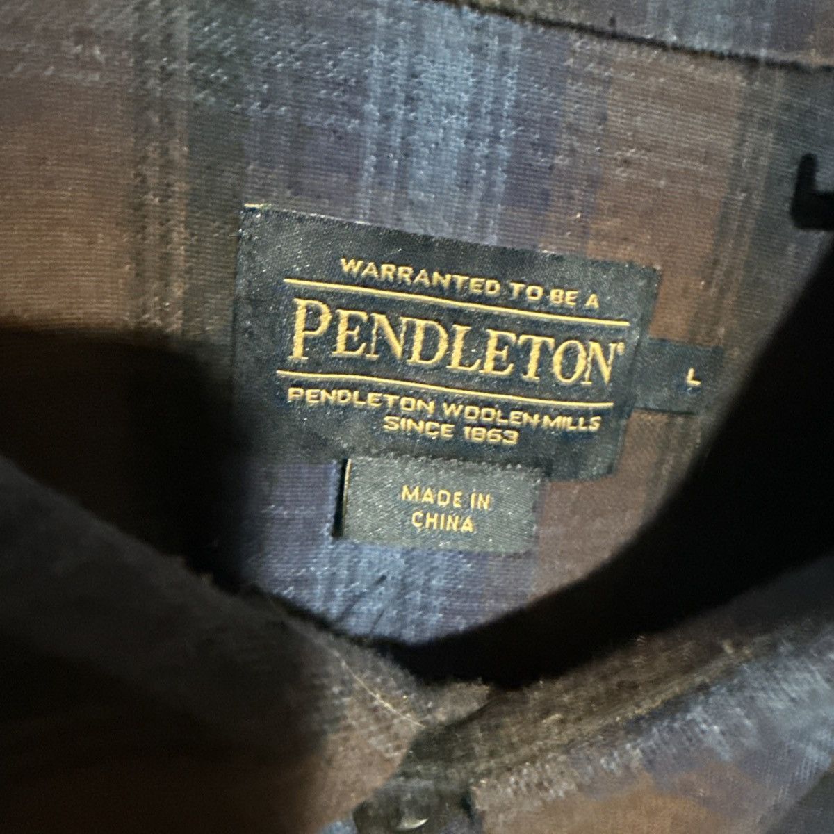 Pendleton Pendleton Mason Blue Brown Plaid Button-Up Shirt Sz L Men’s Size US L / EU 52-54 / 3 - 3 Thumbnail
