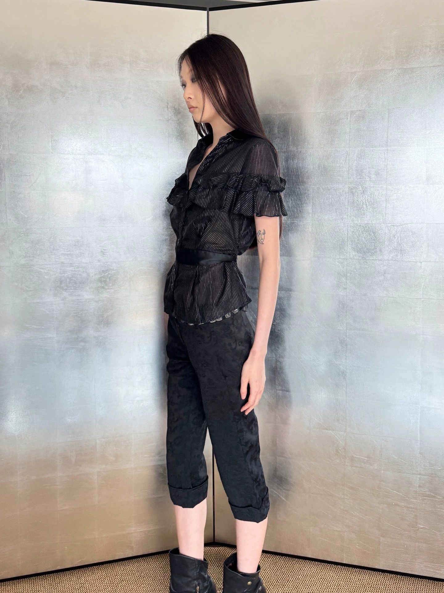 Just Cavalli Just Cavalli Striped Wavy Belted Short Top 40 Vtg Size S / US 4 / IT 40 - 4 Thumbnail