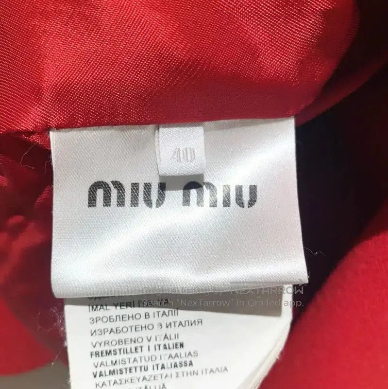 Miu Miu Miu Miu Women's Long Red Wool Coat . Size L / US 10 / IT 46 - 5 Thumbnail
