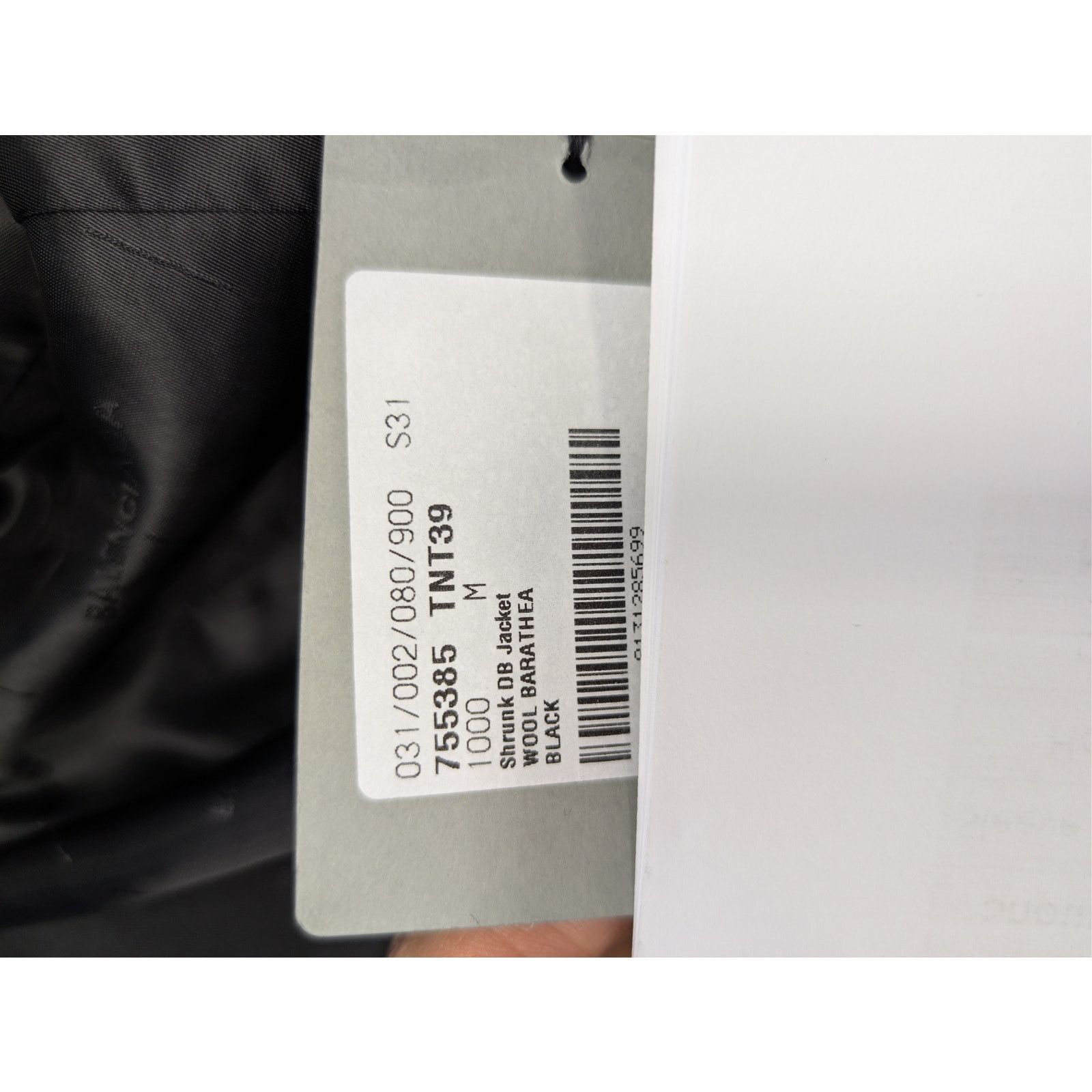 Balenciaga o1rshd1 Wool Barathea Shrunk DB Blazer / Jacket in Black Size US M / EU 48-50 / 2 - 23 Thumbnail
