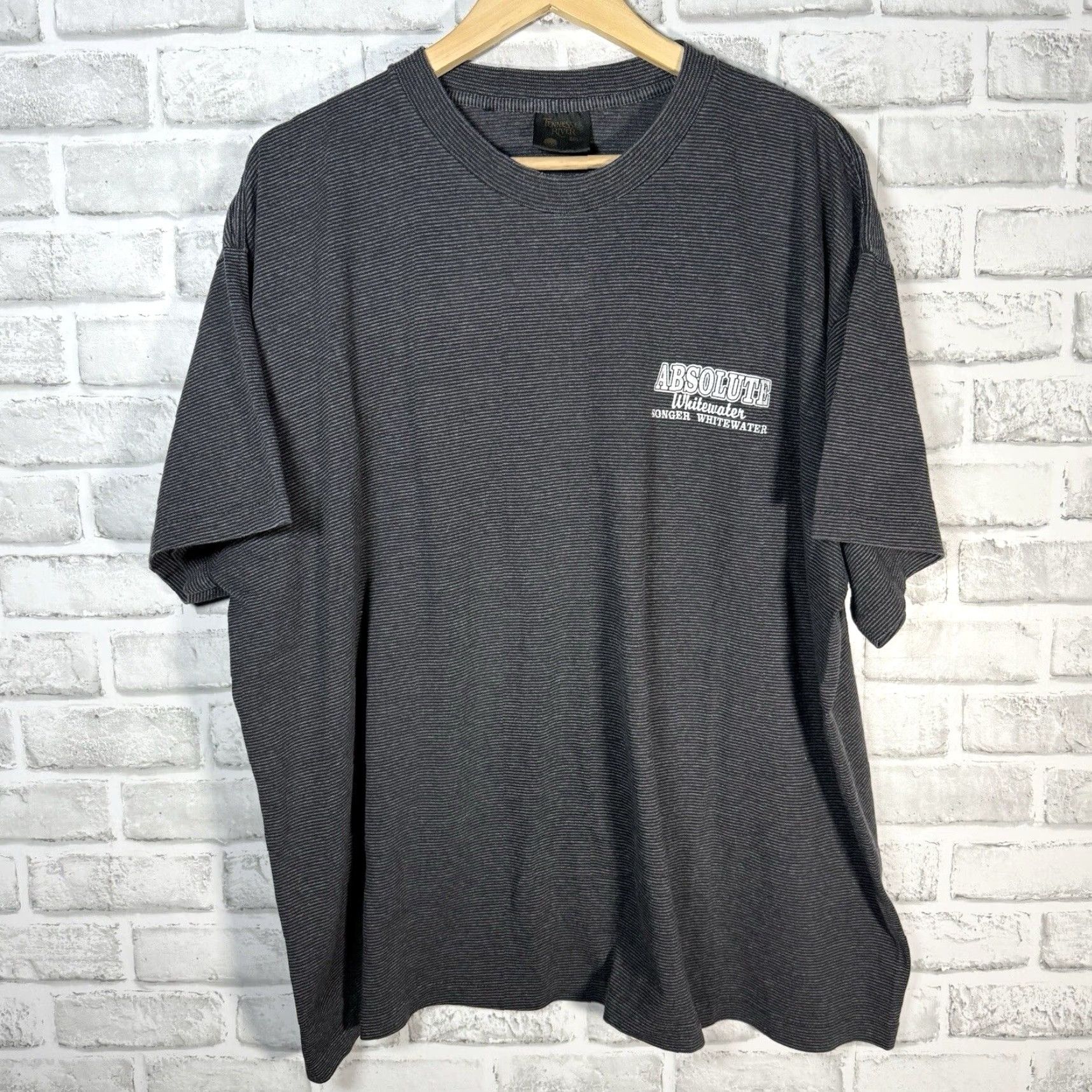 Vintage Vintage Tennessee River Mens T-Shirt 2XL Gray Striped USA Stitch Whitewater Summer Casual Size US XXL / EU 58 / 5 - 2 Thumbnail