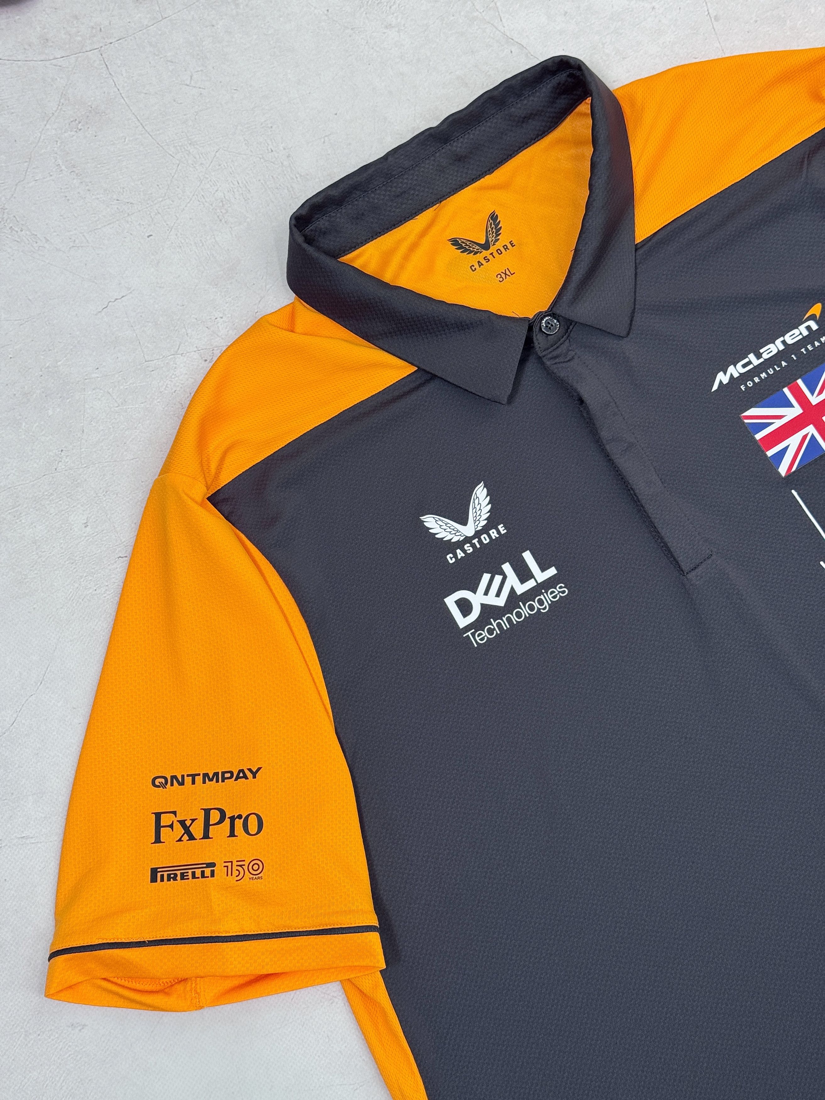 Formula 1 McLaren F1 Racing Team Polo T-Shirt #4 Norris by Castore Size US XL / EU 56 / 4 - 6 Thumbnail