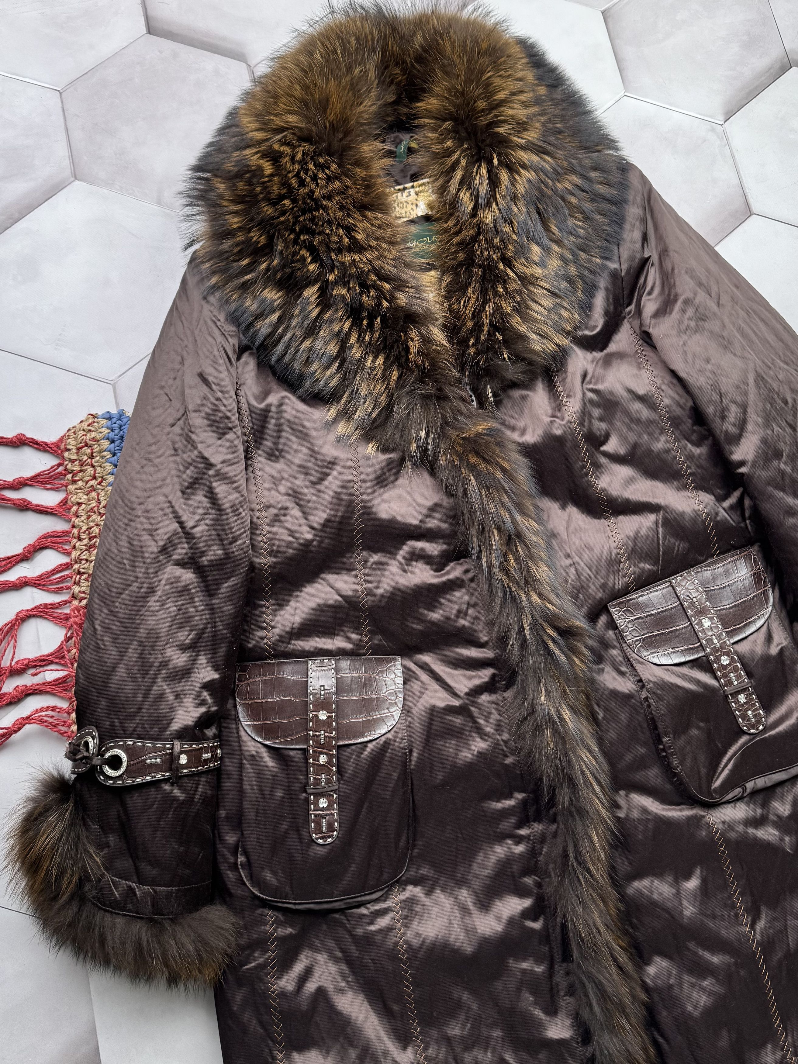 Vintage Vintage Coat With Real Fur Details (E4) Size L / US 10 / IT 46 - 2 Thumbnail